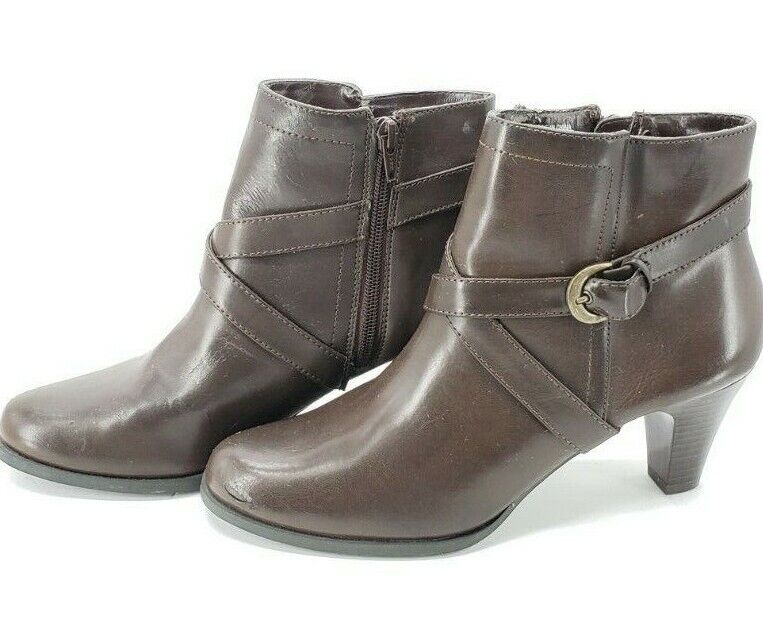 White Mountain 200-W10539 Brown Ankle Boots Woman's Size 7.5 M