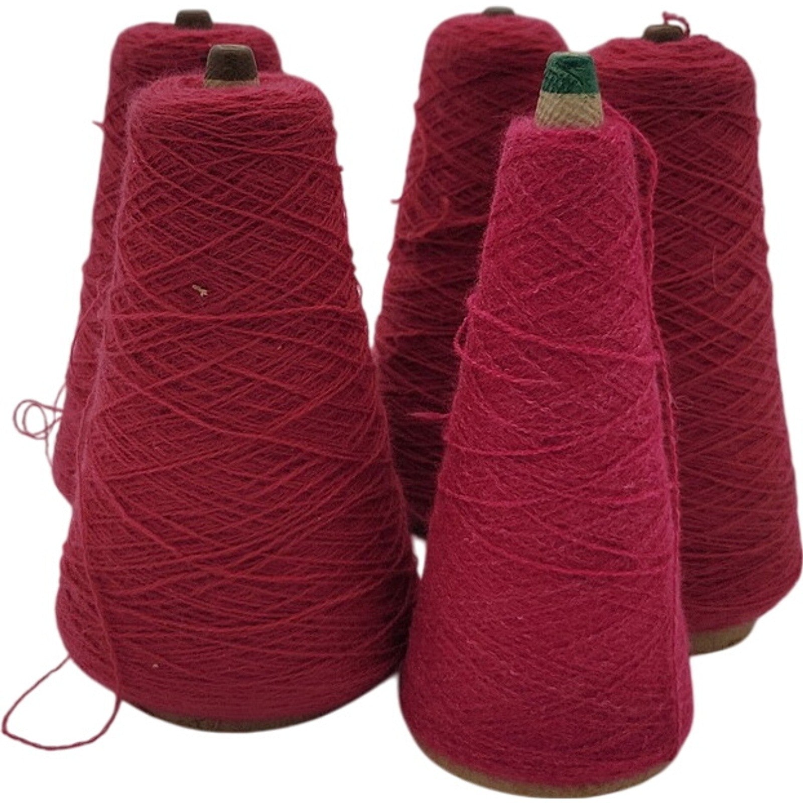Vintage Templon 2/24 Raspberry Heather Yarn Cone S-83351 Lot of 5
