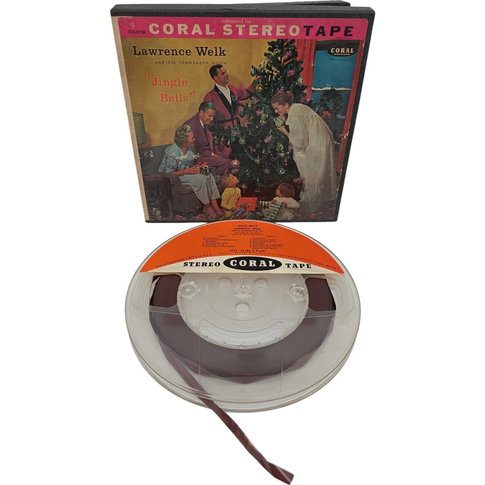 Lawrence Welk Jingle Bells Reel to Reel Tape Coral Stereo Tape ST74-57186