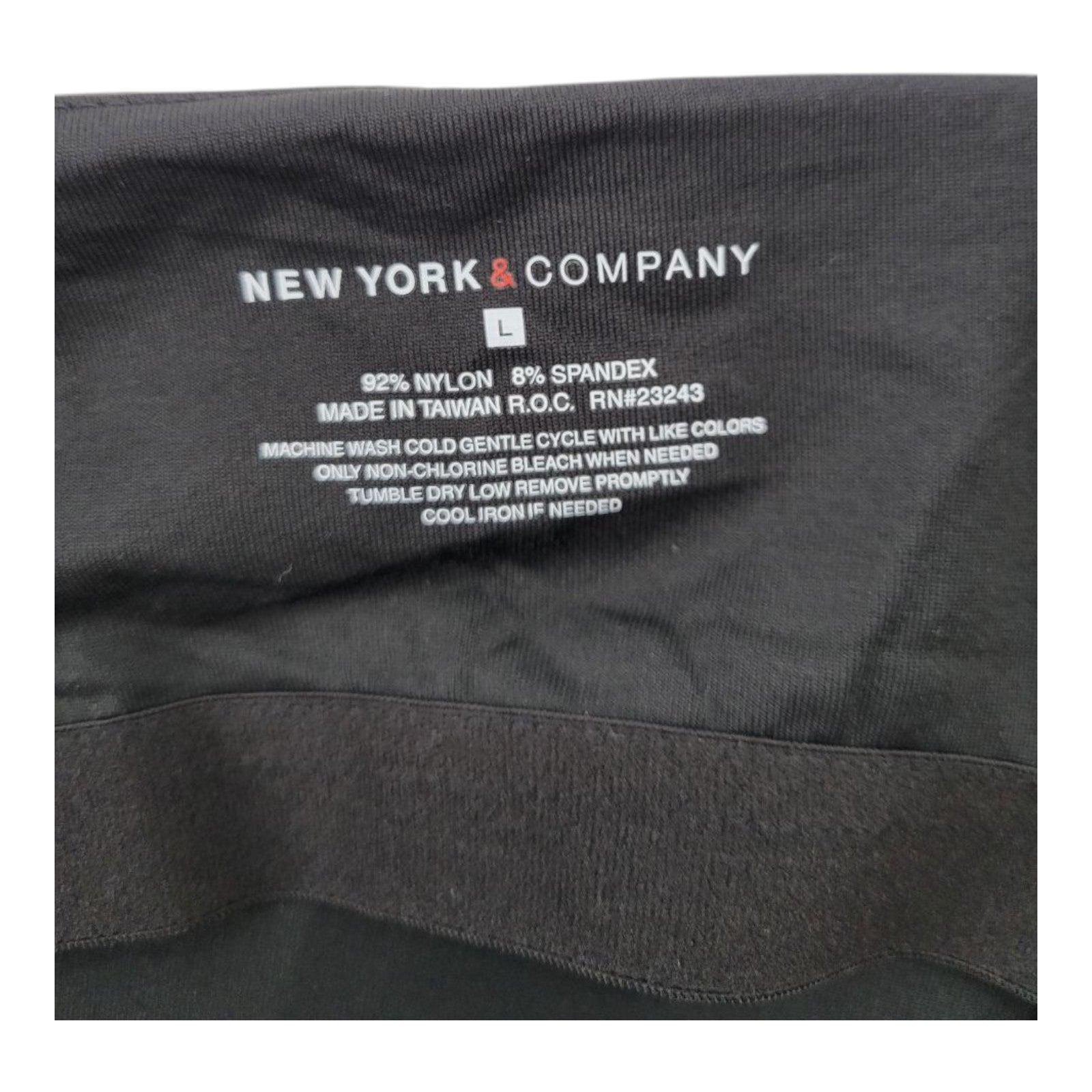 New York & Company Women's Black Cami Tank Top Adjustable Strap Nylon Blend L