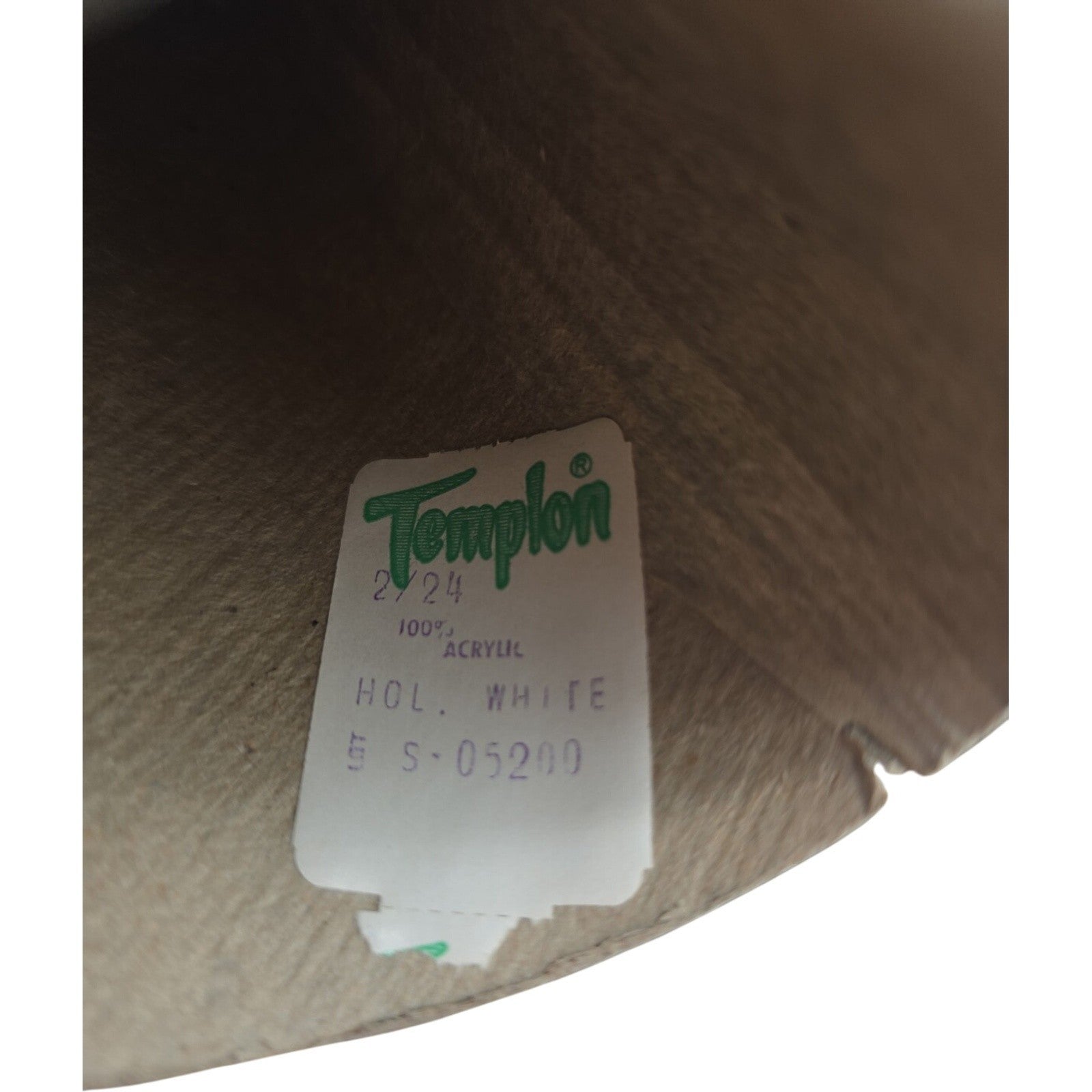 Vintage Templon Holiday White 2/24 Acrylic Weaving Knitting Cone Yarn Lot of 3