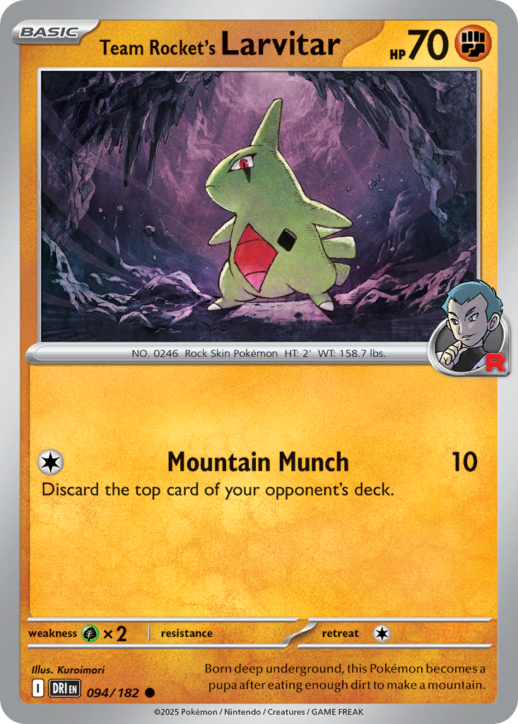 Team Rocket's Larvitar 94/182 Destined Rivals