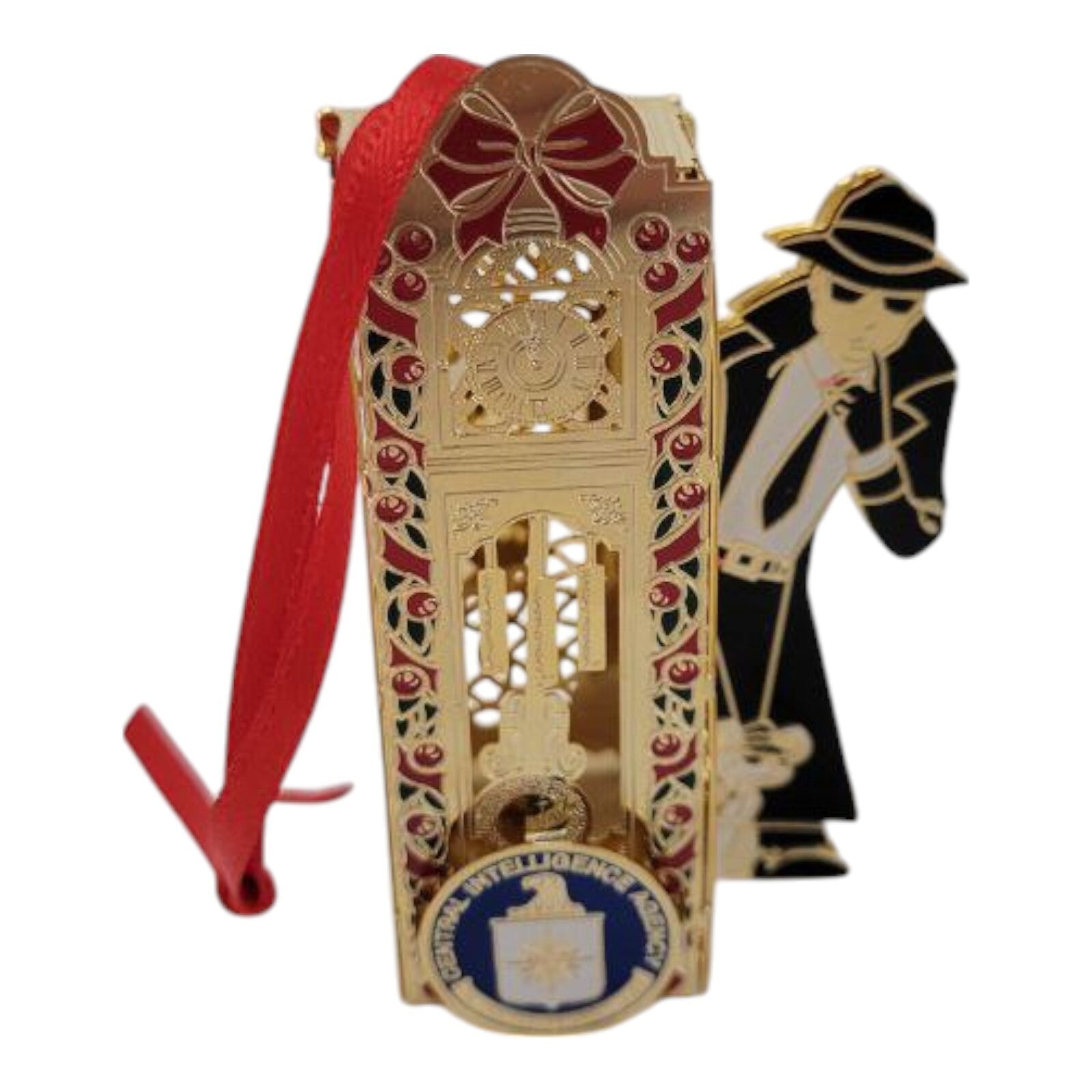 CIA Central Intelligence Agency Spy Guy Christmas Ornament with Box