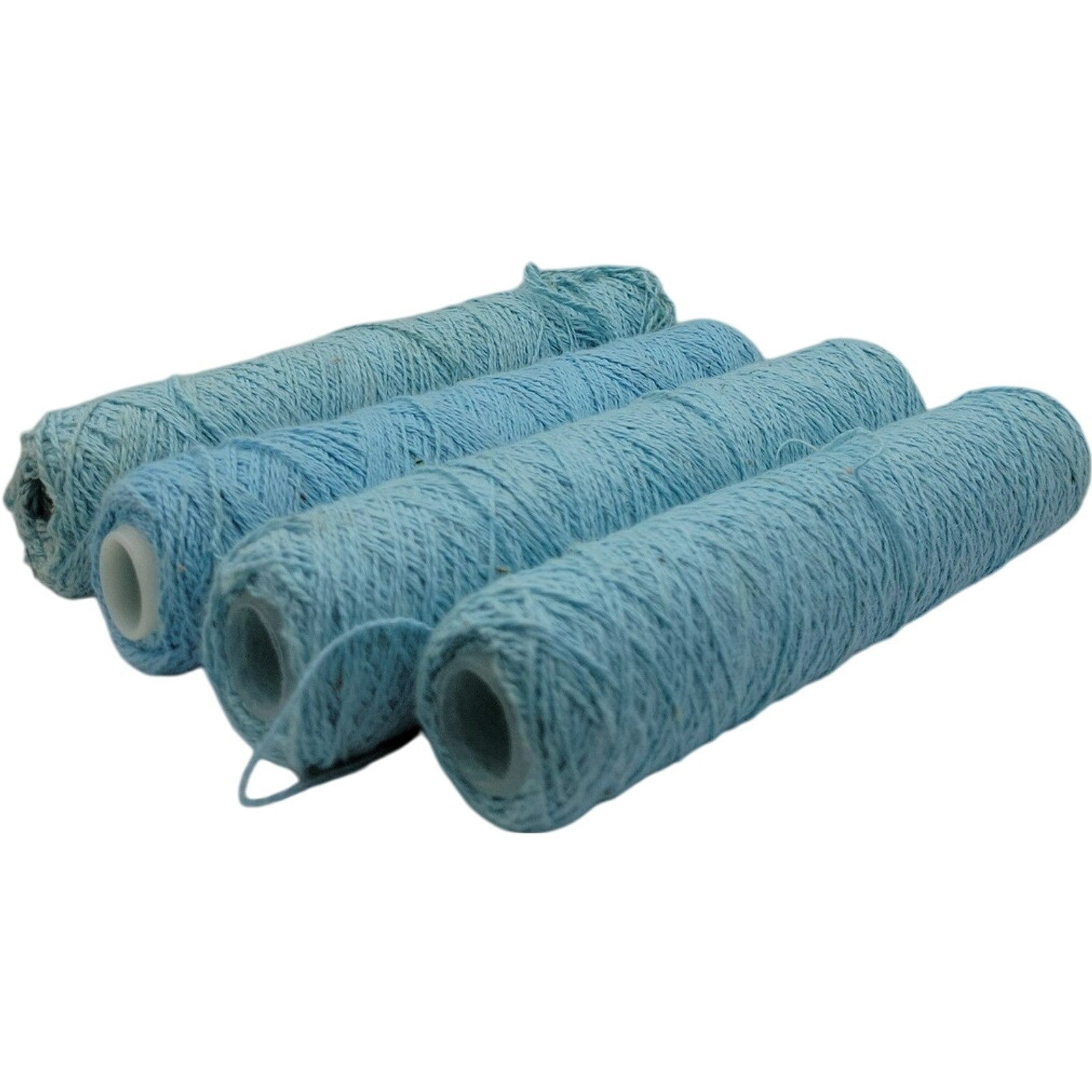 Vintage Teal Blue Acrylic Weaving Knitting Yarn Lot of 4