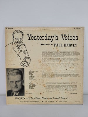 Yesterday’s Voices Paul Harvey Vinyl Record Word Records Christian Leaders
