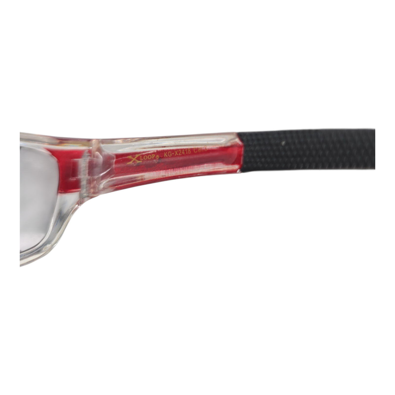 XLoop KG-X2418 Sport Wrap Sunglasses Red Black Frame Smoke Lenses UV Protection