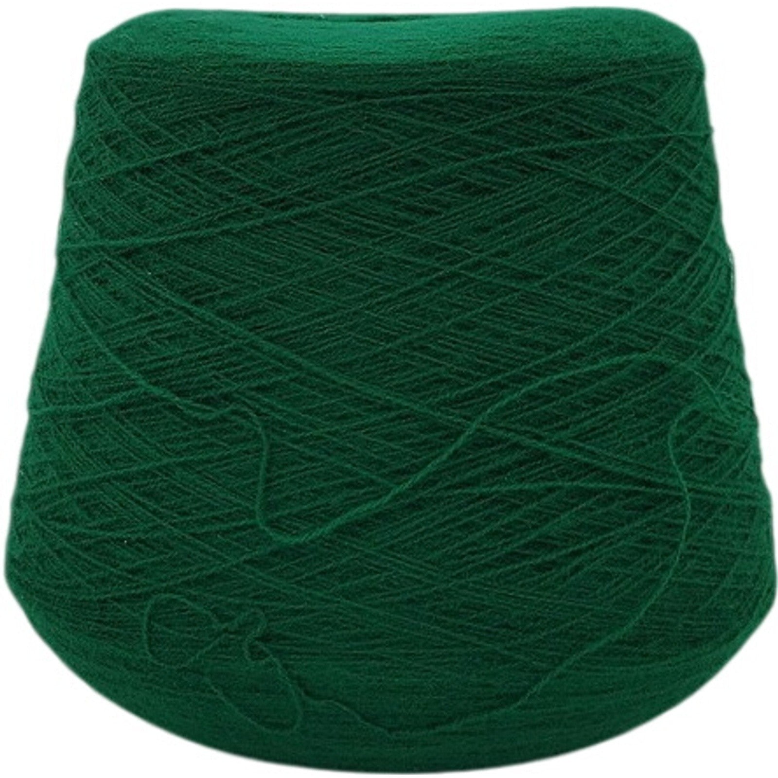 Vintage Templon 2/24 Green 70/30 Wool Blend Weaving Knitting Crochet Yarn Cone
