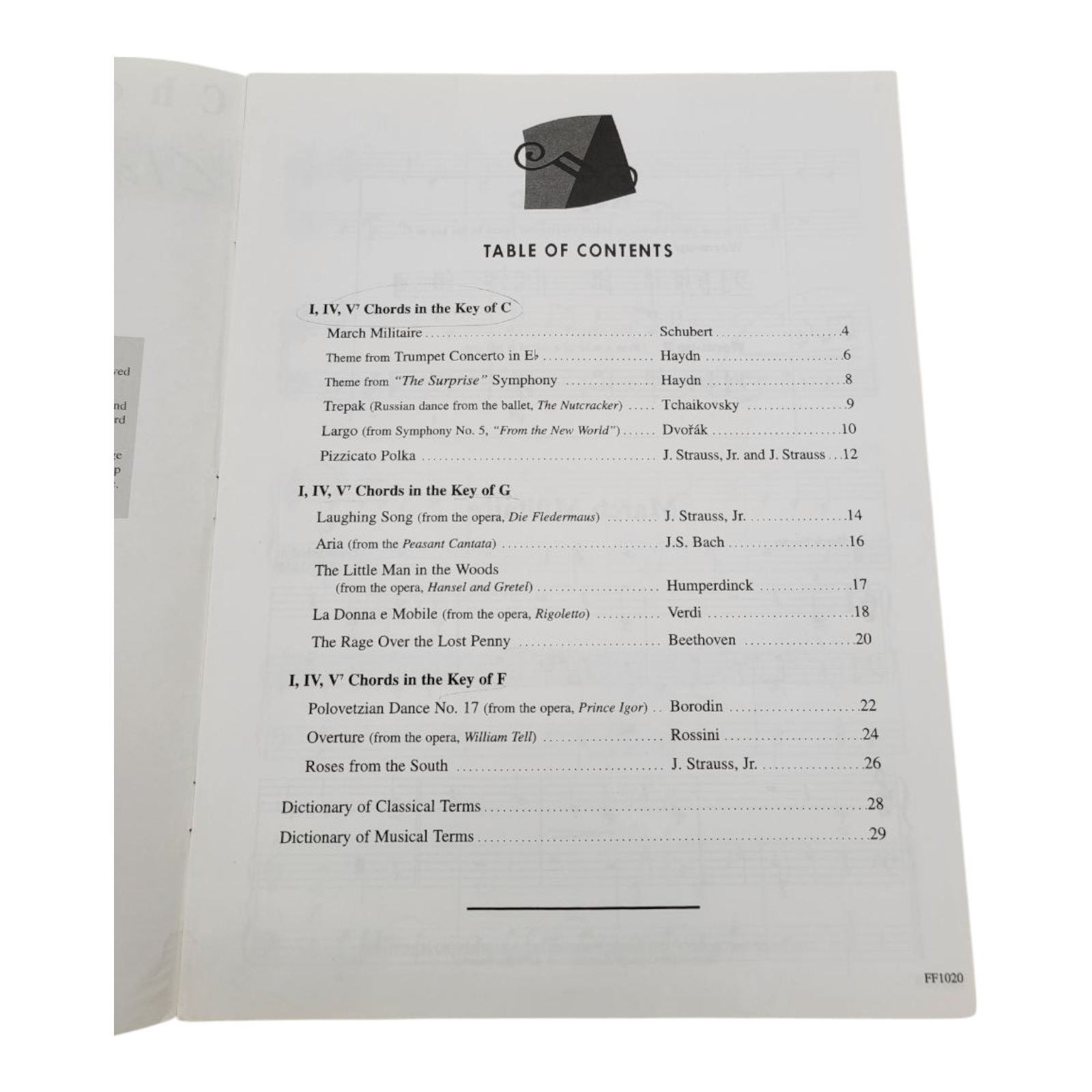 ChordTime Piano Classics Level 2B Faber Piano Adventures Sheet Music Book