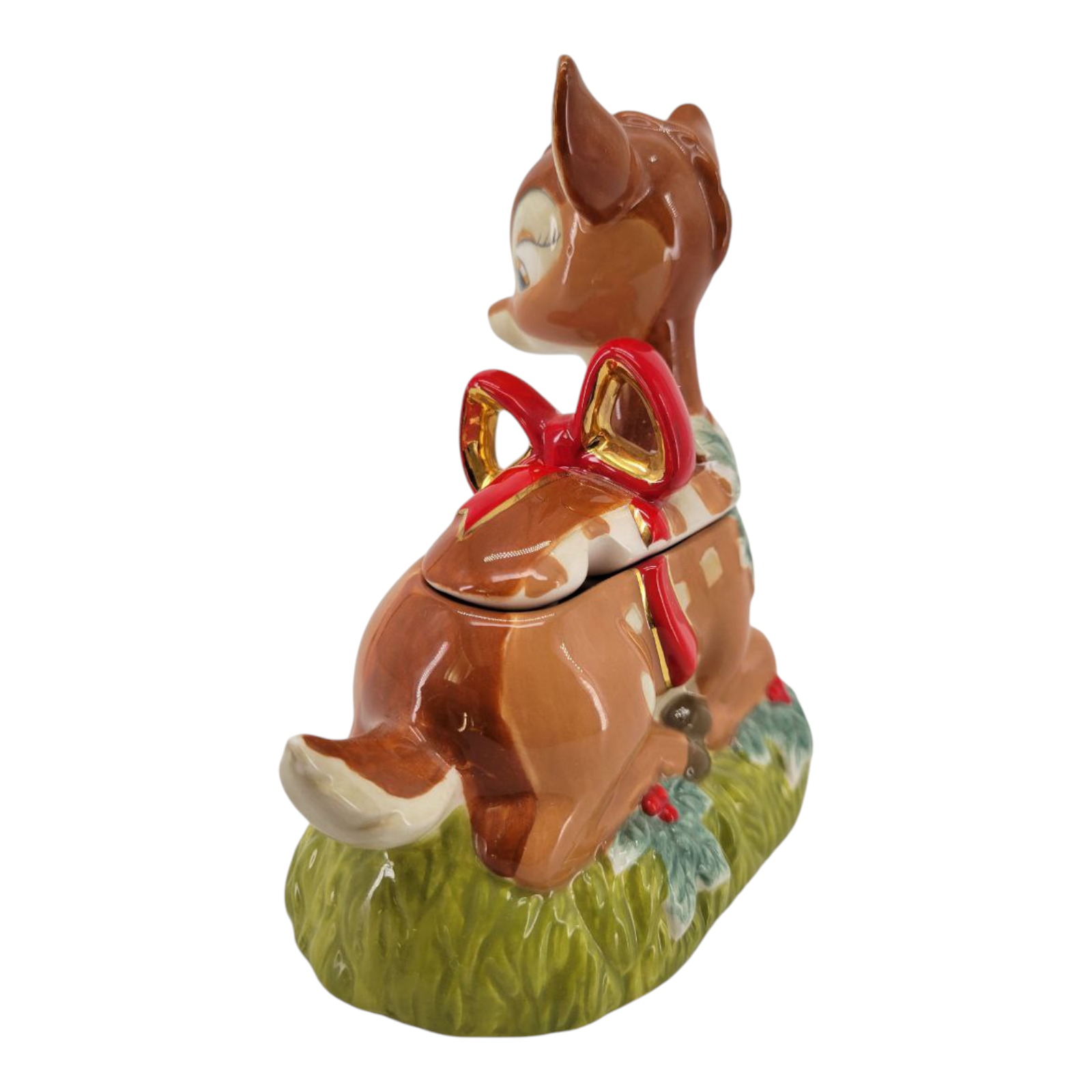 Disney Bambi Ceramic Christmas Sugar Bowl Holiday Decor