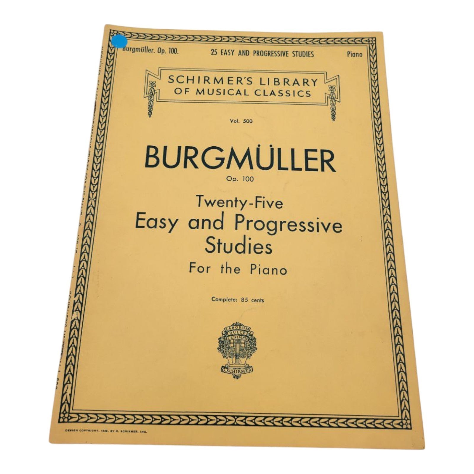 Burgmüller Op. 100 Twenty-Five Easy and Progressive Studies for the Piano Vol 50