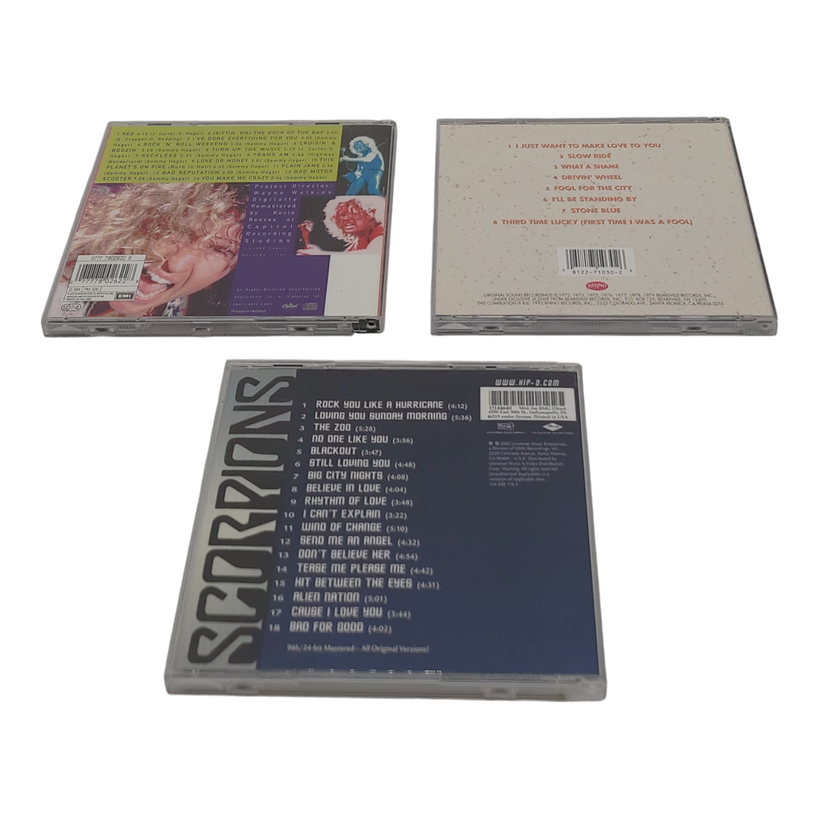 Sammy Hagar Foghat Scorpions 3 CD Music Bundle