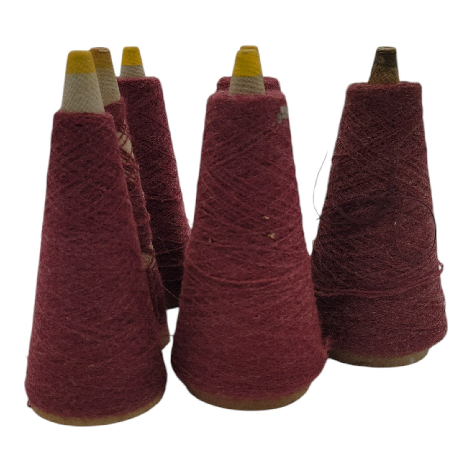 Vintage Templon 2/24 Berry Heather Yarn Cone Lot of 6