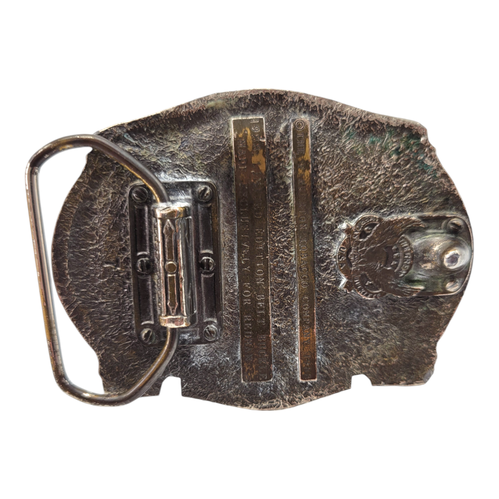 1988 Redman Chewing Tobacco Pinkerton Company Brass Belt Buckle Limited Edition