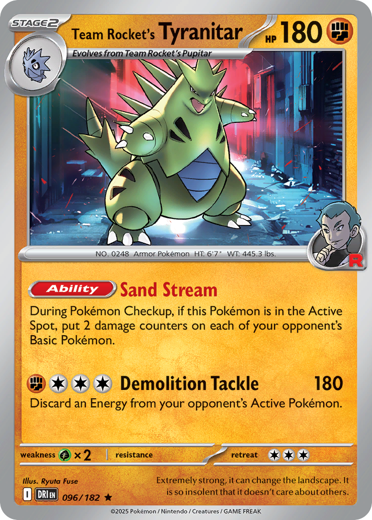 Team Rocket's Tyranitar 96/182 Destined Rivals