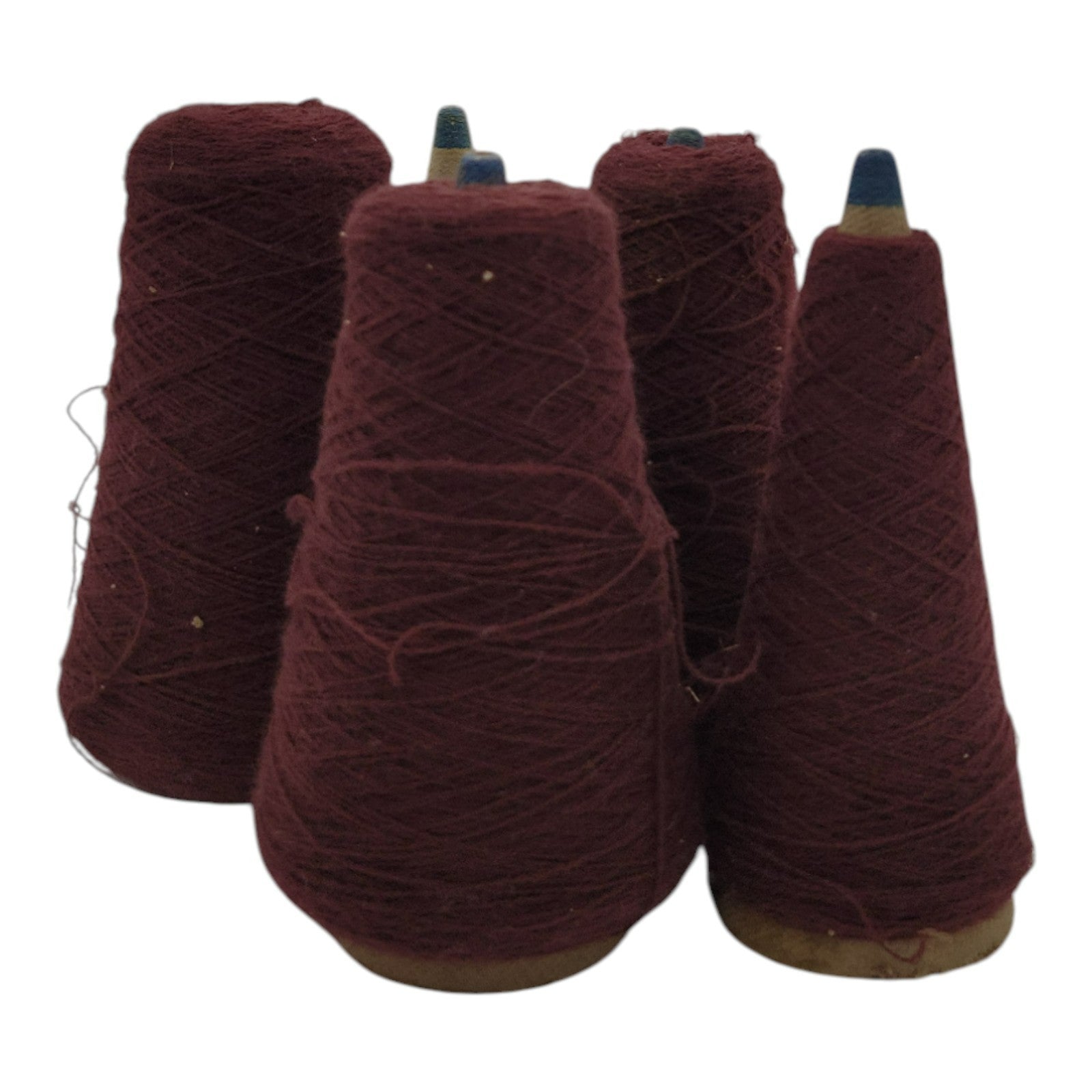 Vintage Phoenix Dye Works 2/24 Acrylic Yarn Cone Raisin 235215 Lot of 5
