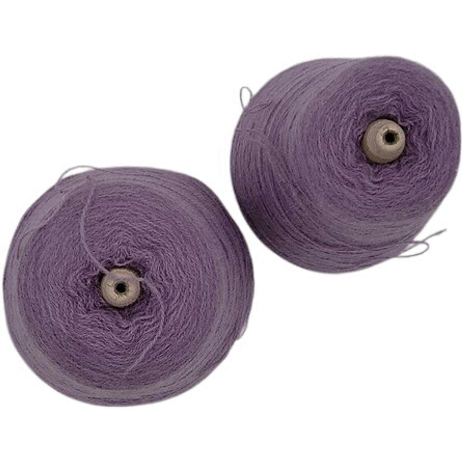 Vintage 1980s Templon 2/24 Lavender Heather Yarn Cones S-50851 Lot of 2