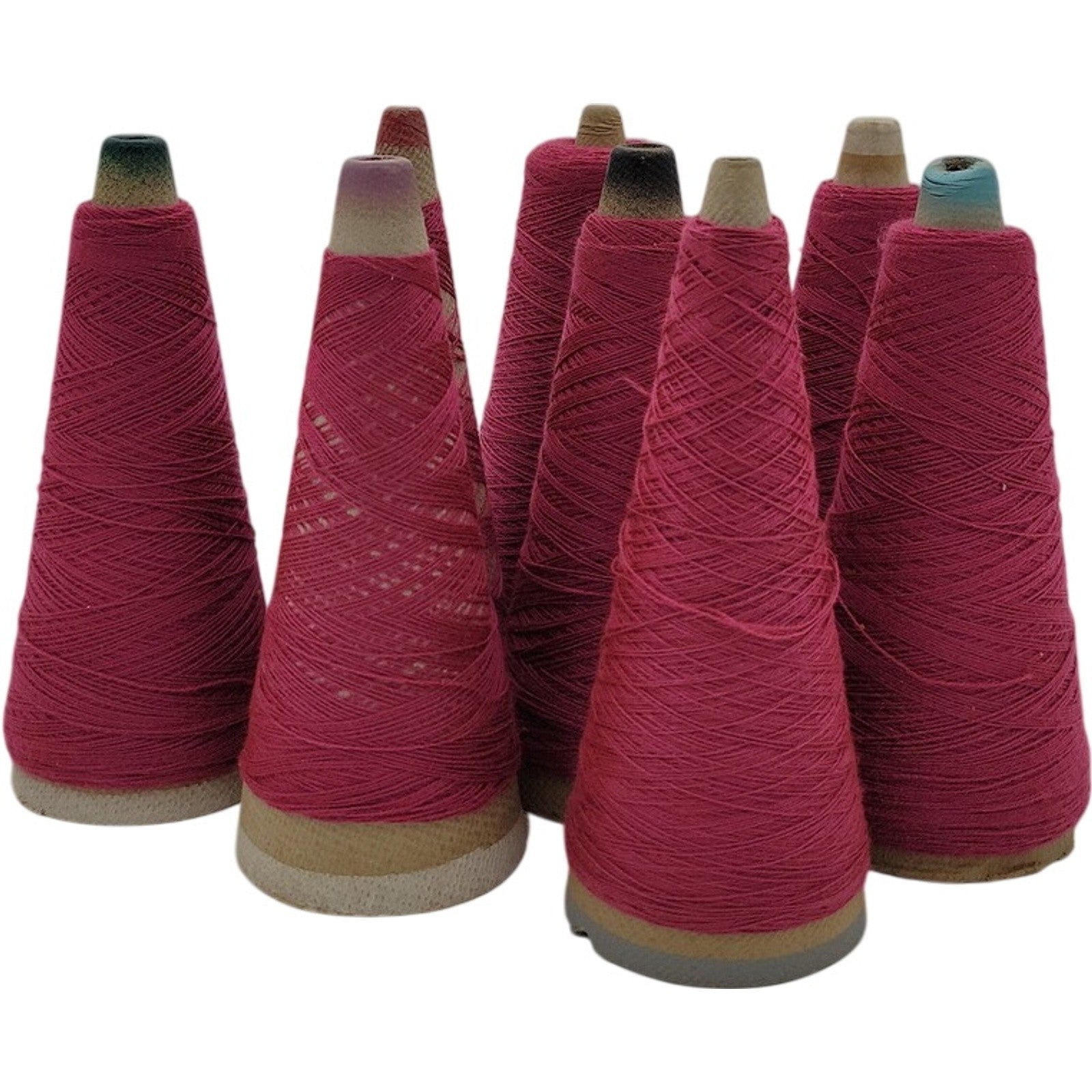 Vintage Pisgah Yarn Raspberry 2/24 Cone Yarn Lot 2201 Lot of 8