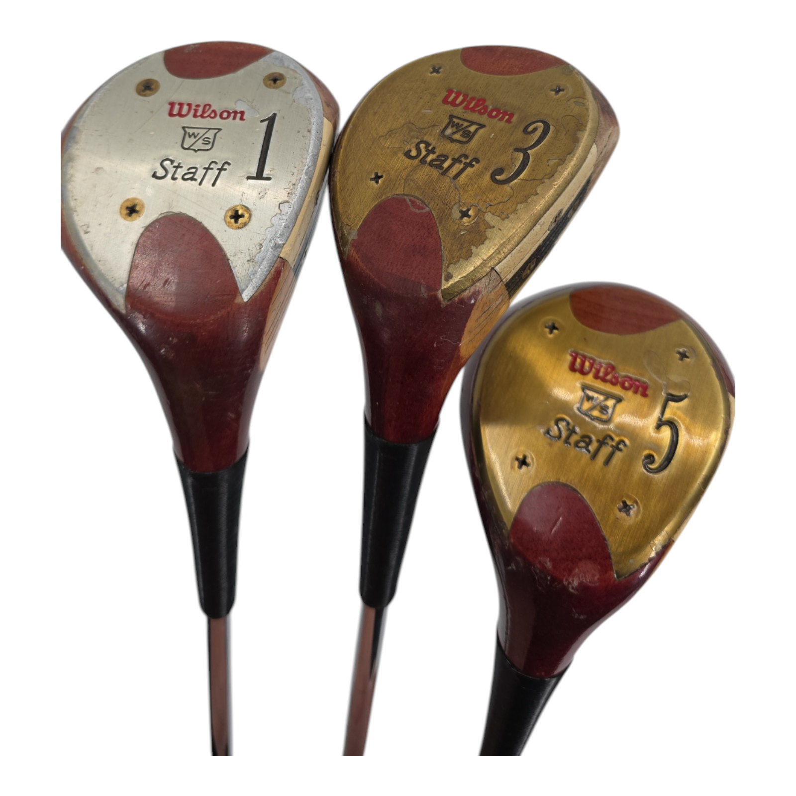 Wilson Staff Persimmon Driver 3 And 5 Fairway Wood Bundle RH Steel Shafts