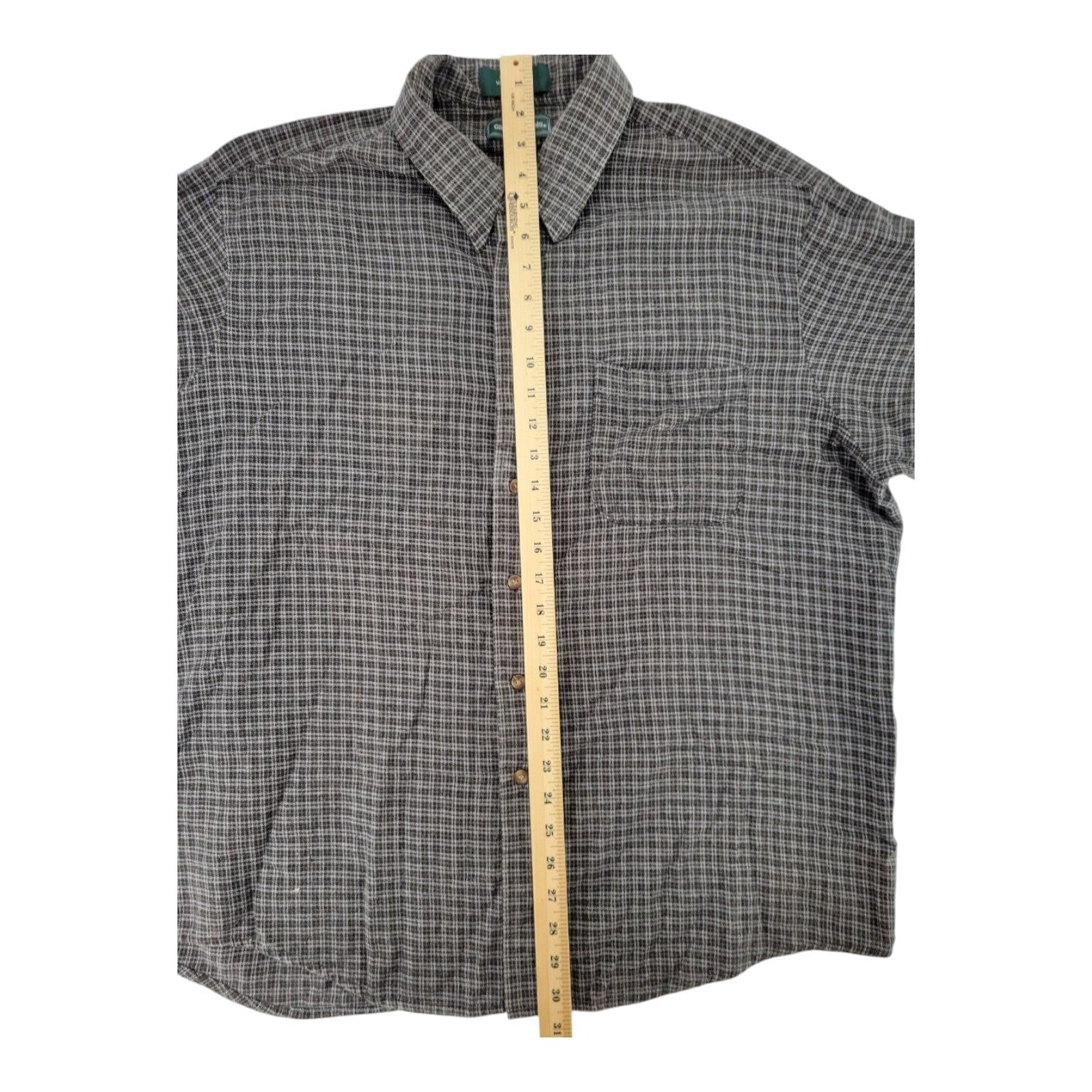 Carl Michaels Brown Plaid Flannel Button Down Shirt Mens Long Sleeve Size XXL