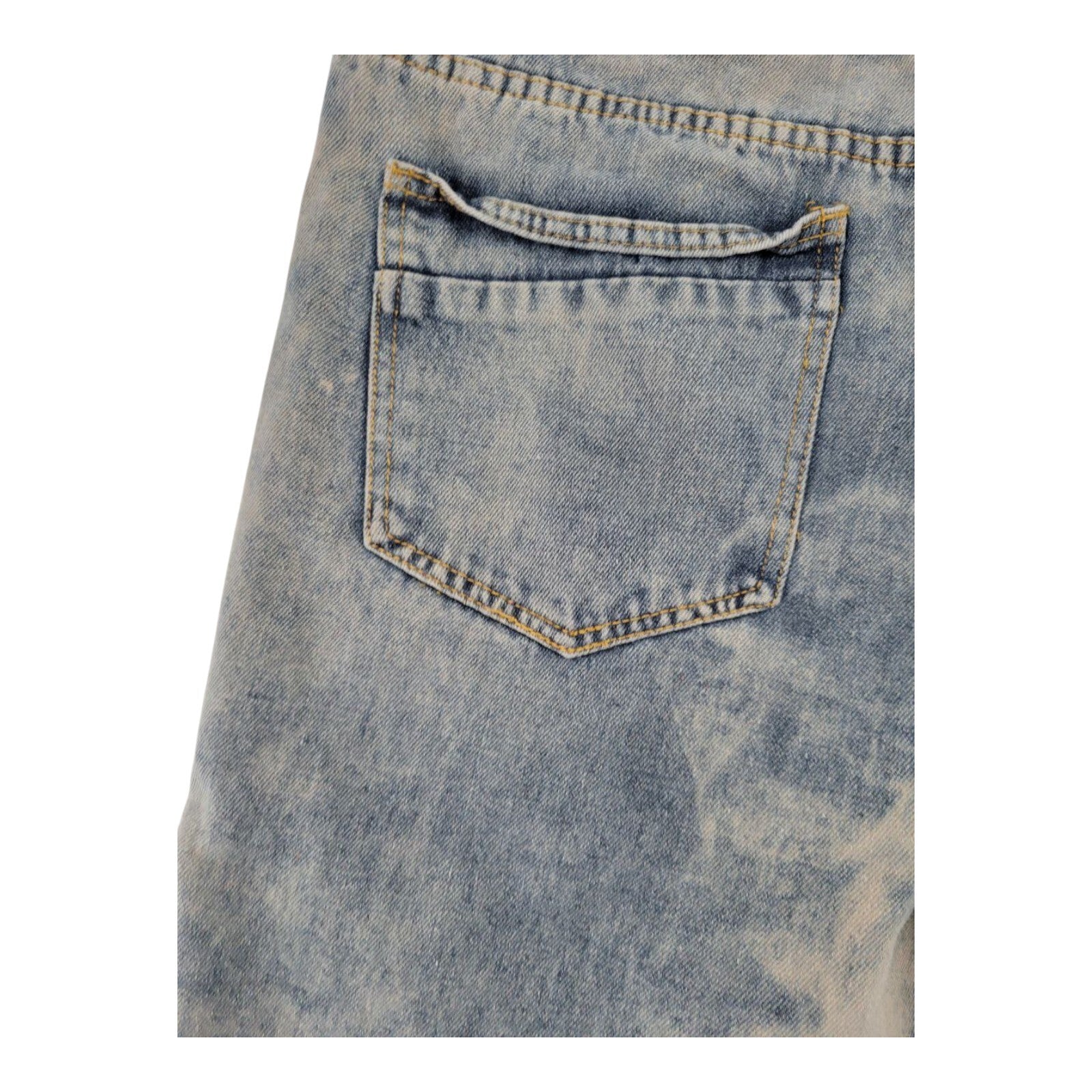 True Rock Distressed Denim Shorts Blue Cut Off Raw Hem Mens Size 38