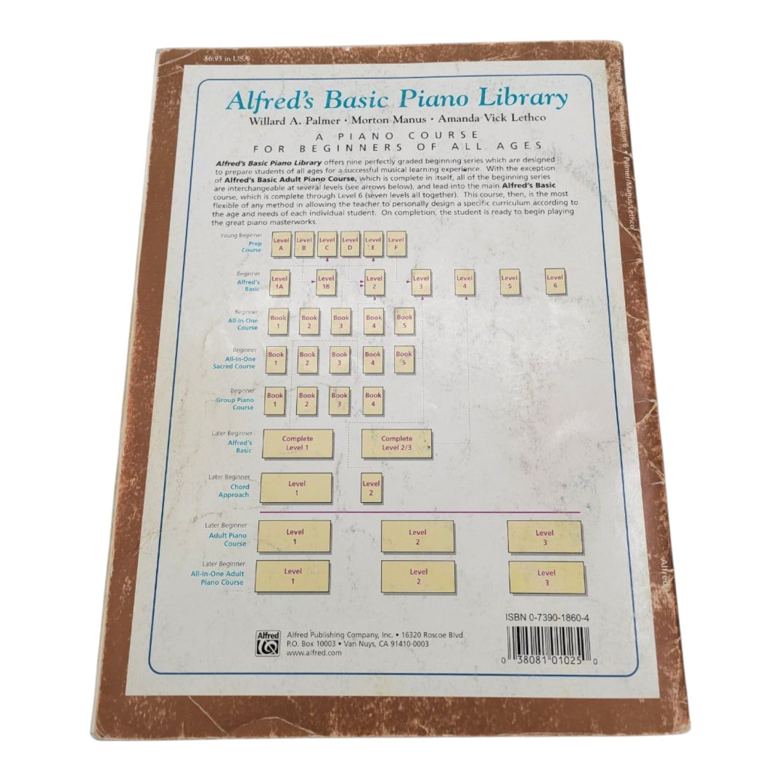 Alfreds Basic Piano Library Piano Lesson Book Level 6 by Palmer Manus Lethco