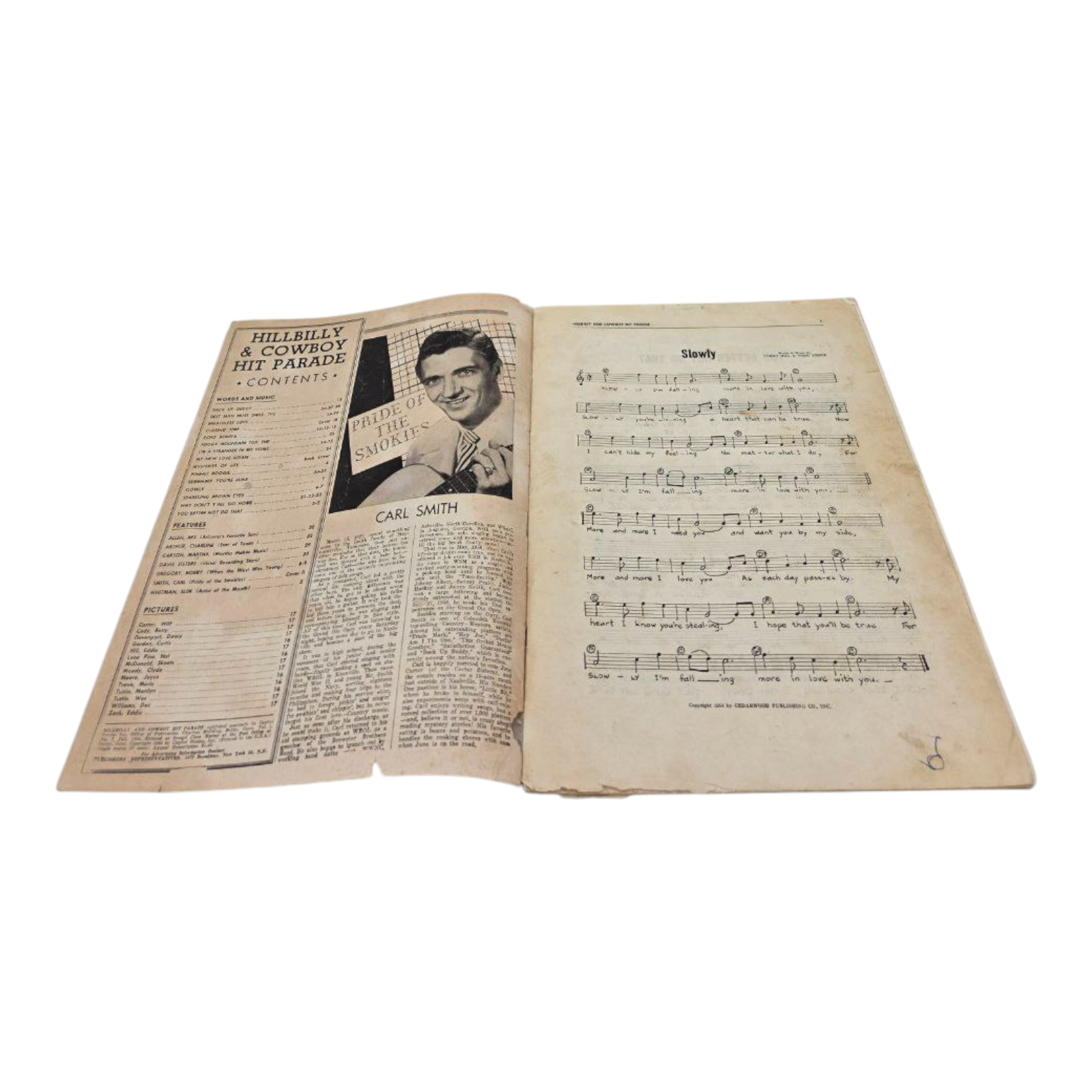 Hillbilly and Cowboy Hit Parade Songbook 1954 Four Star Sales Co