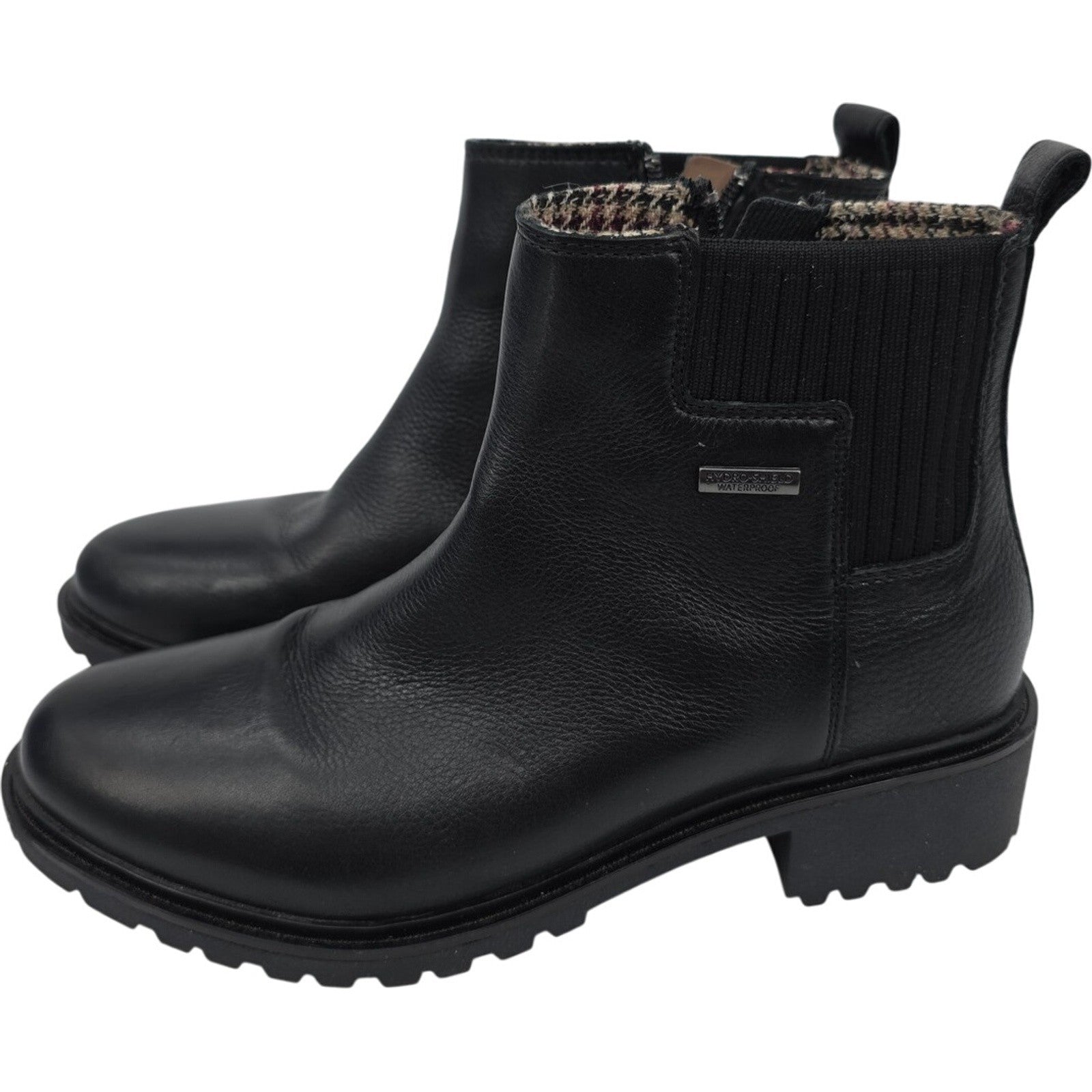 Rockport Ryleigh Chelsea Boots Waterproof Leather Black Womens US 7.5M