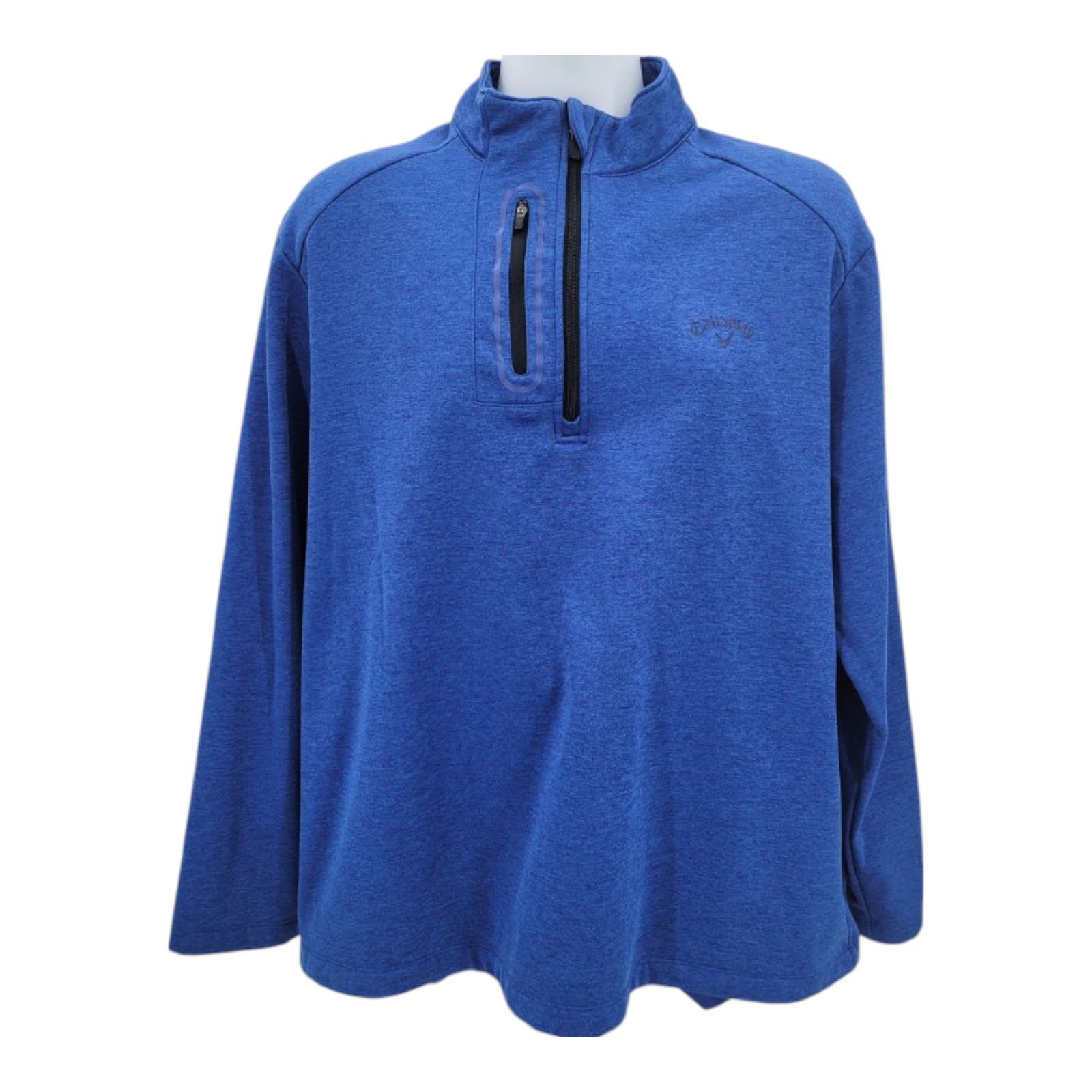 Callaway Opti-Dri Series Mens Quarter Zip Blue Pullover Jacket Polyester Size XL
