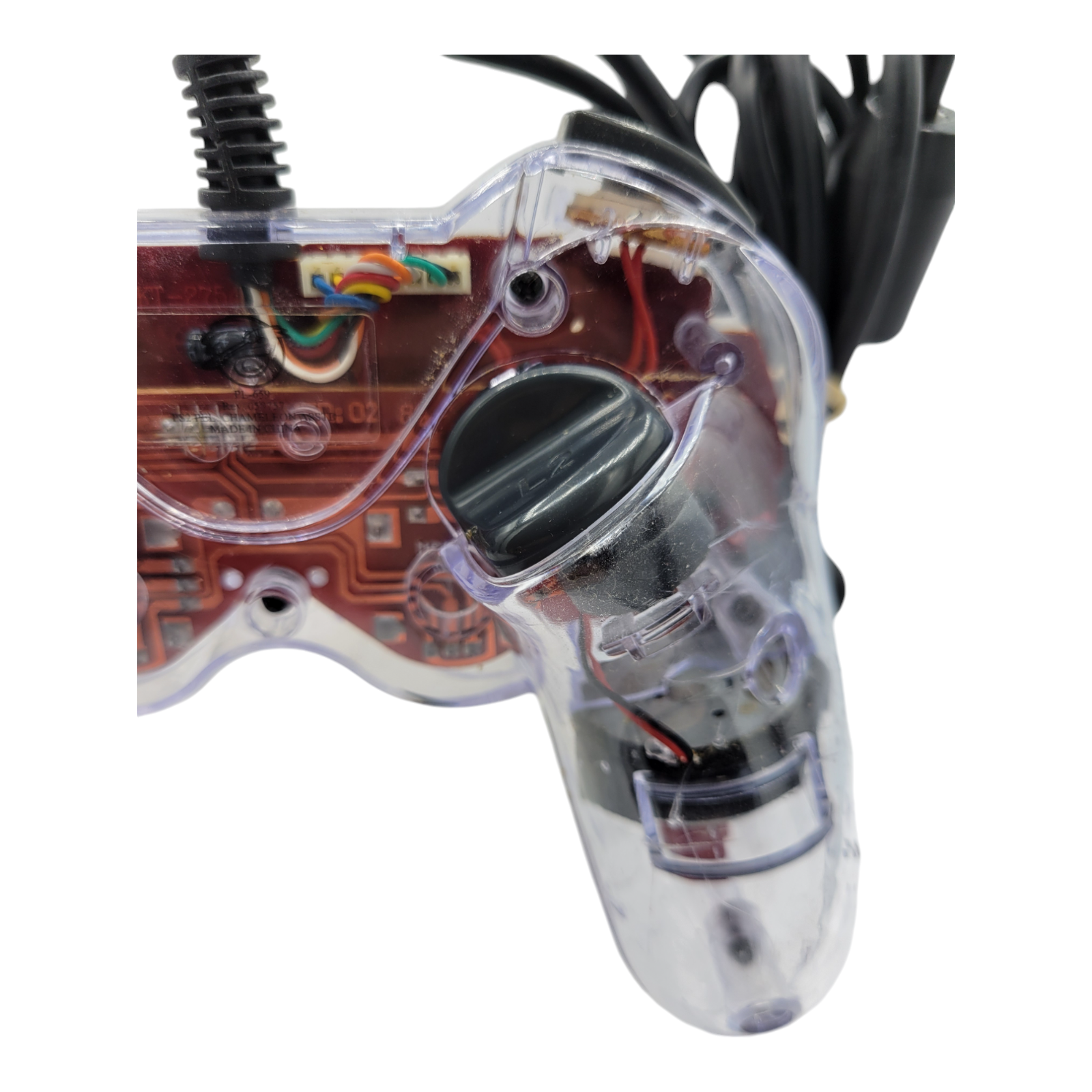 Pelican Chameleon Wired Controller Transparent Game Pad Sony PlayStation 2 PS2