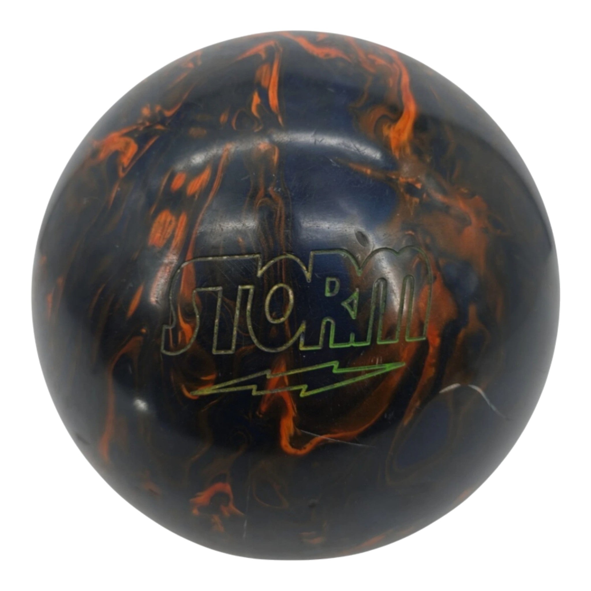 Storm Eraser PBT Power Ball Technology Bowling Ball Blue Orange Swirl Made in US