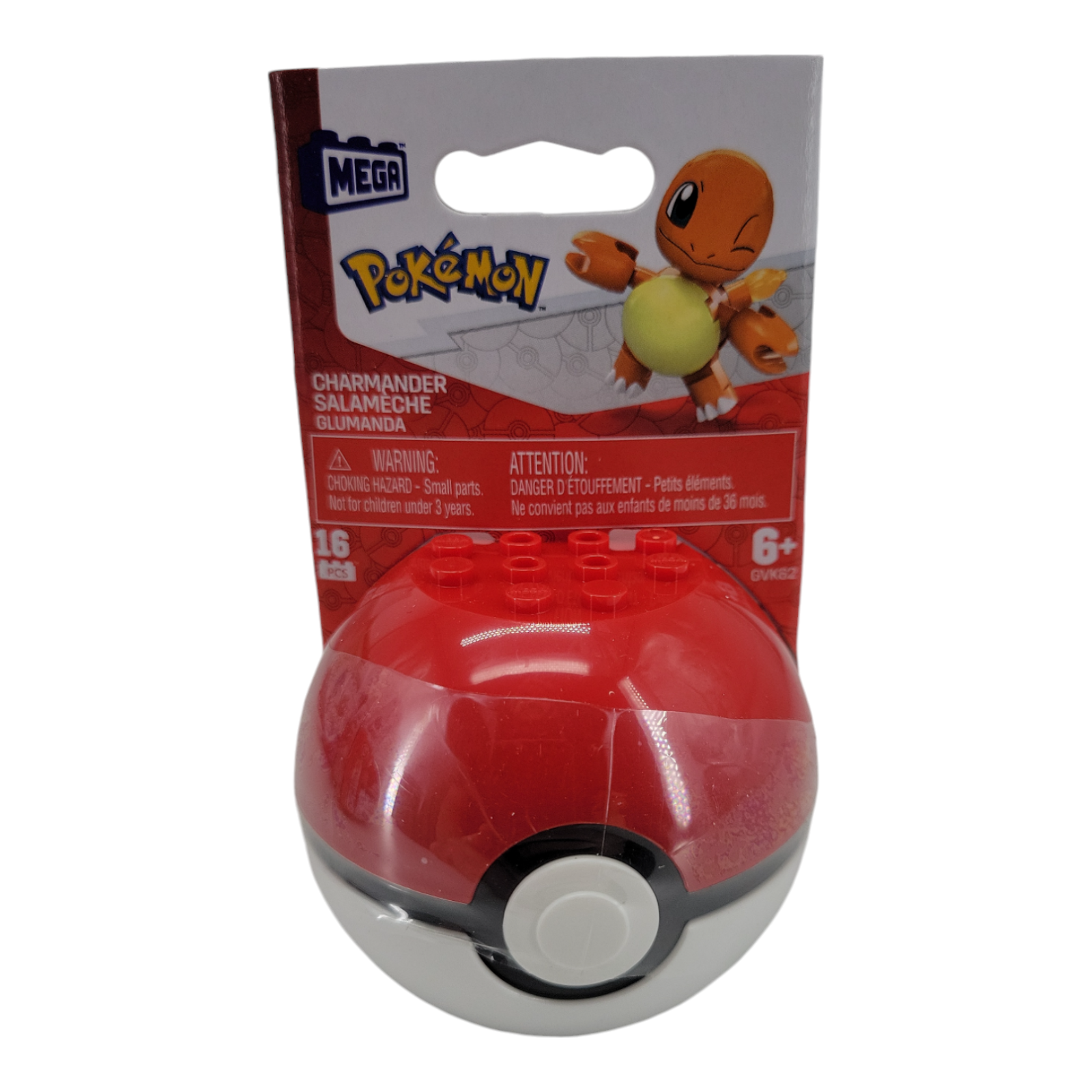 MEGA Pokemon Charmander Posable Action Figure Pokeball 16 Piece Building Set