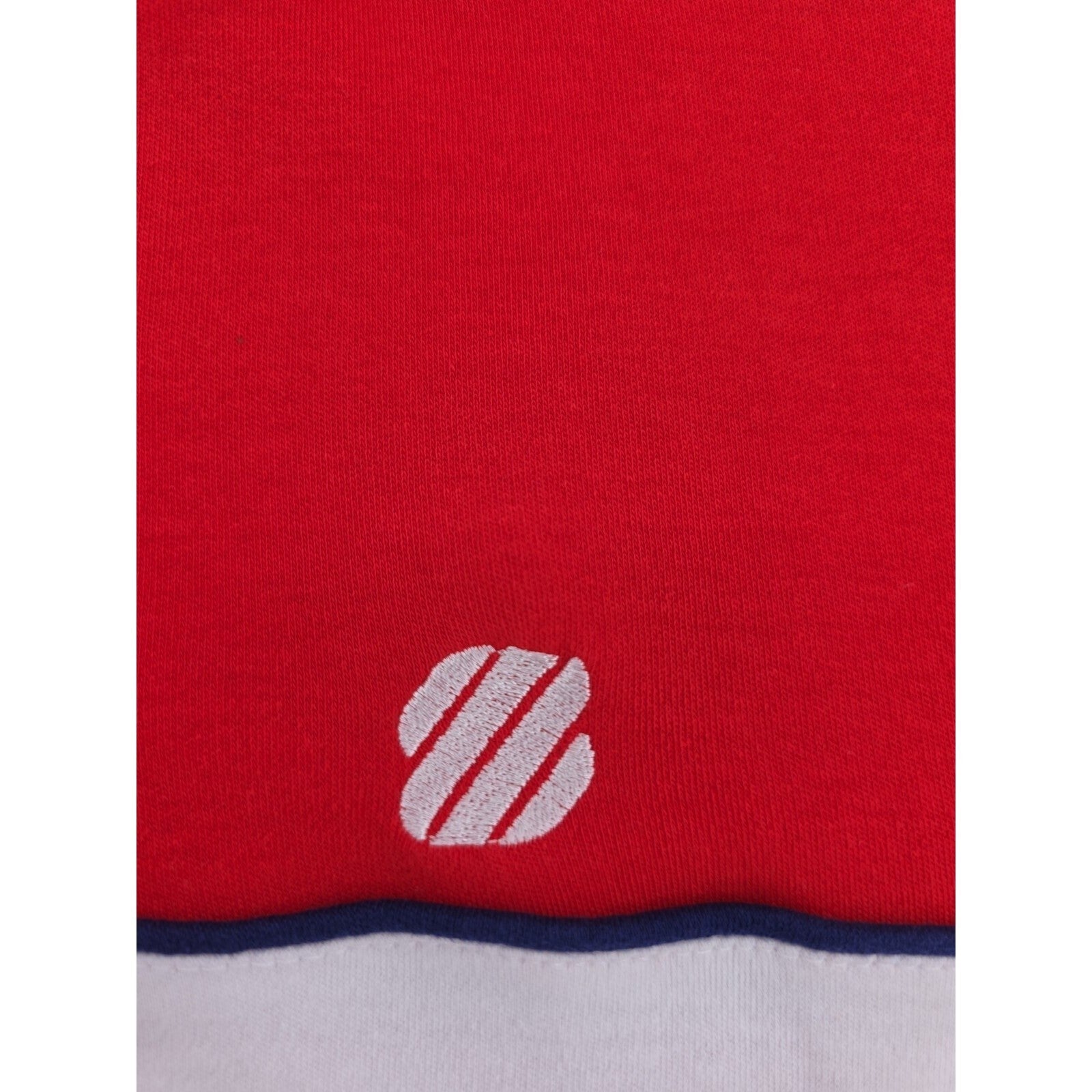 West Marine Crew Polo Red Gray White Striped Collared Golf Polo Shirt Size L