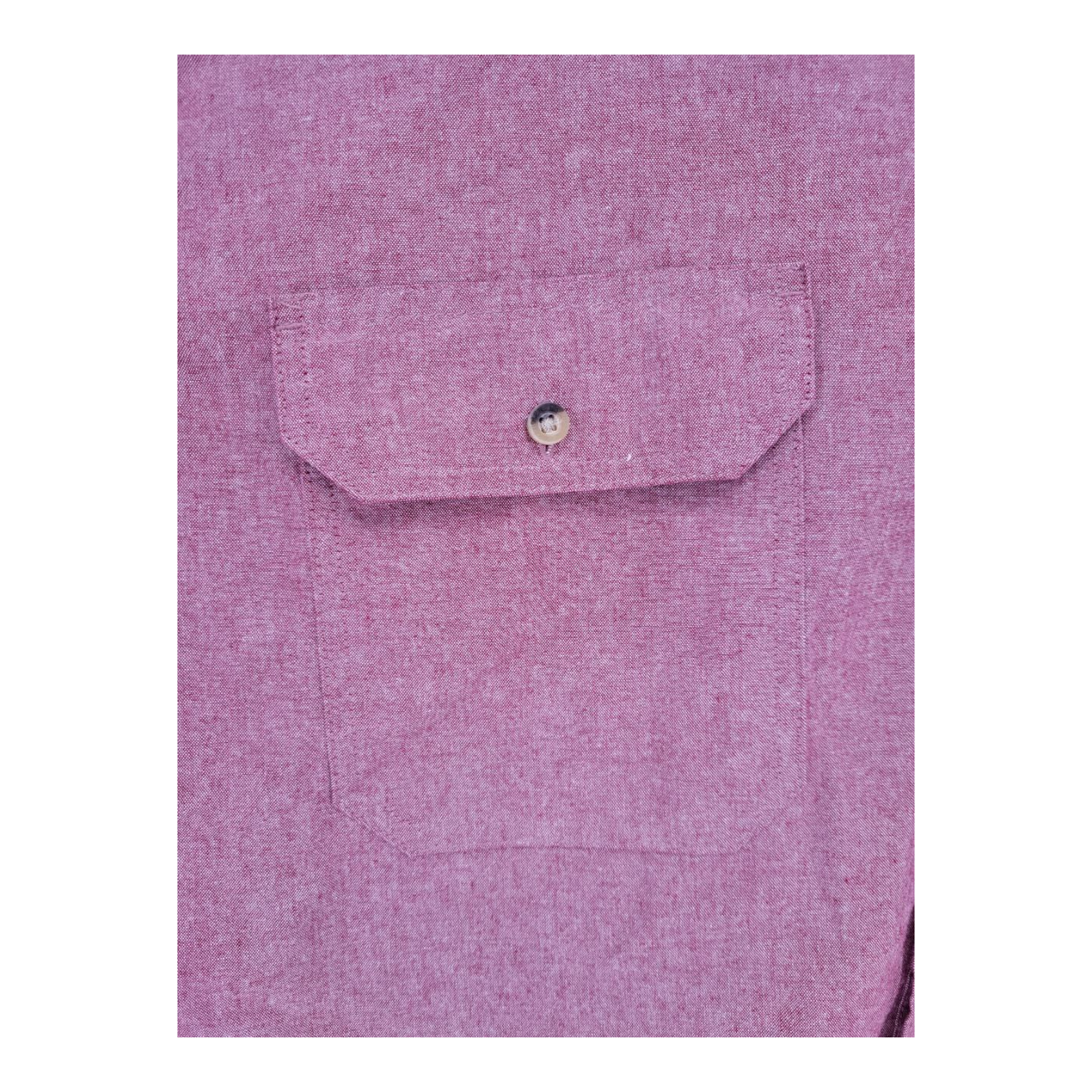 Wrangler Authentics Mens Short Sleeve Button Up Shirt Red Chambray 3XL