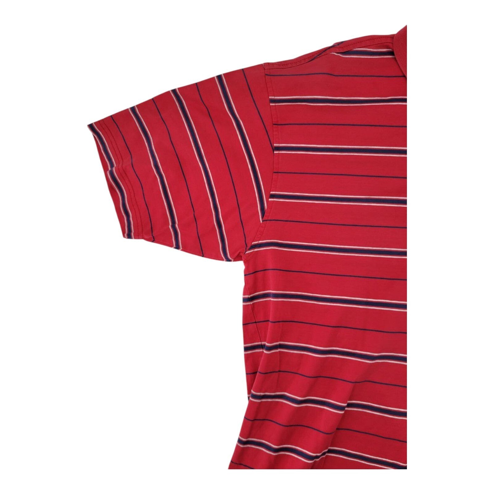 Bobby Jones Red Navy Striped Polo Shirt Mens Size M