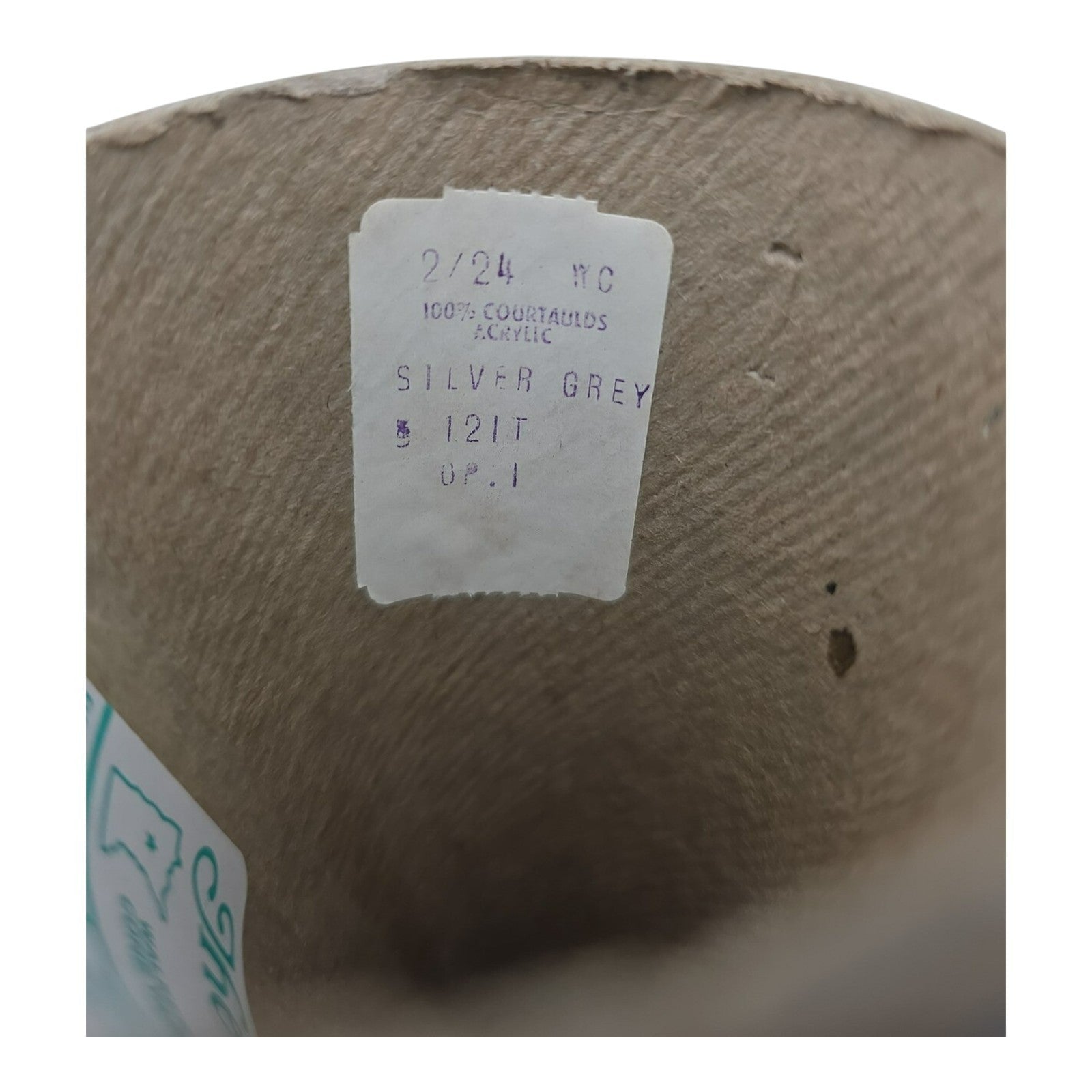 Vintage Milliken Yarns Silver Grey 2/24 Acrylic Yarn Cone 68245 Lot of 5