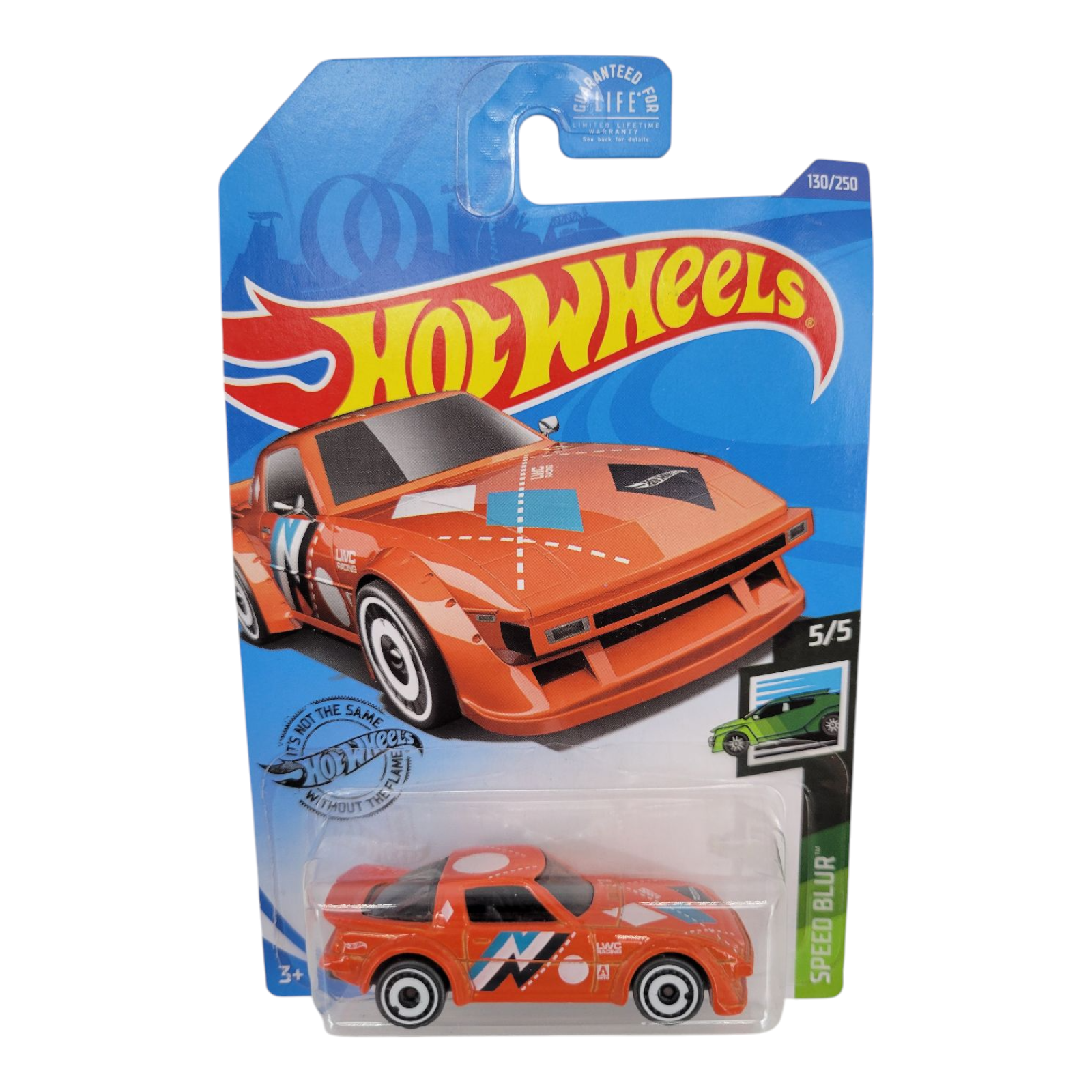 Hot Wheels Mazda RX-7 Speed Blur Orange 5/5 130/250 Die-Cast Car 1:64 Scale