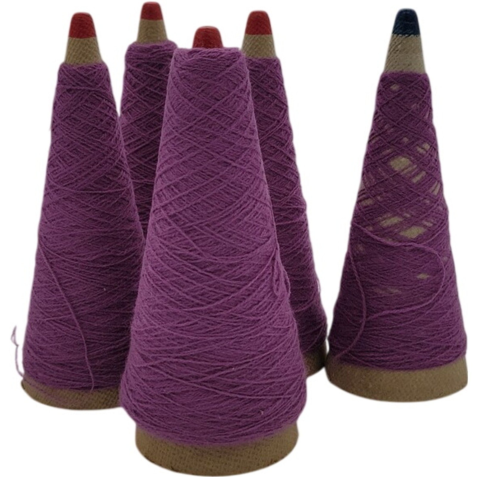 Vintage Phoenix Dye Works Vonnel Mitsub Grape 2/24 Yarn Cones 566911 Lot of 5