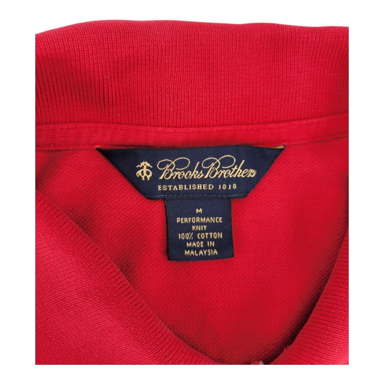 Brooks Brothers Performance Knit Red Polo Shirt Mens Size M
