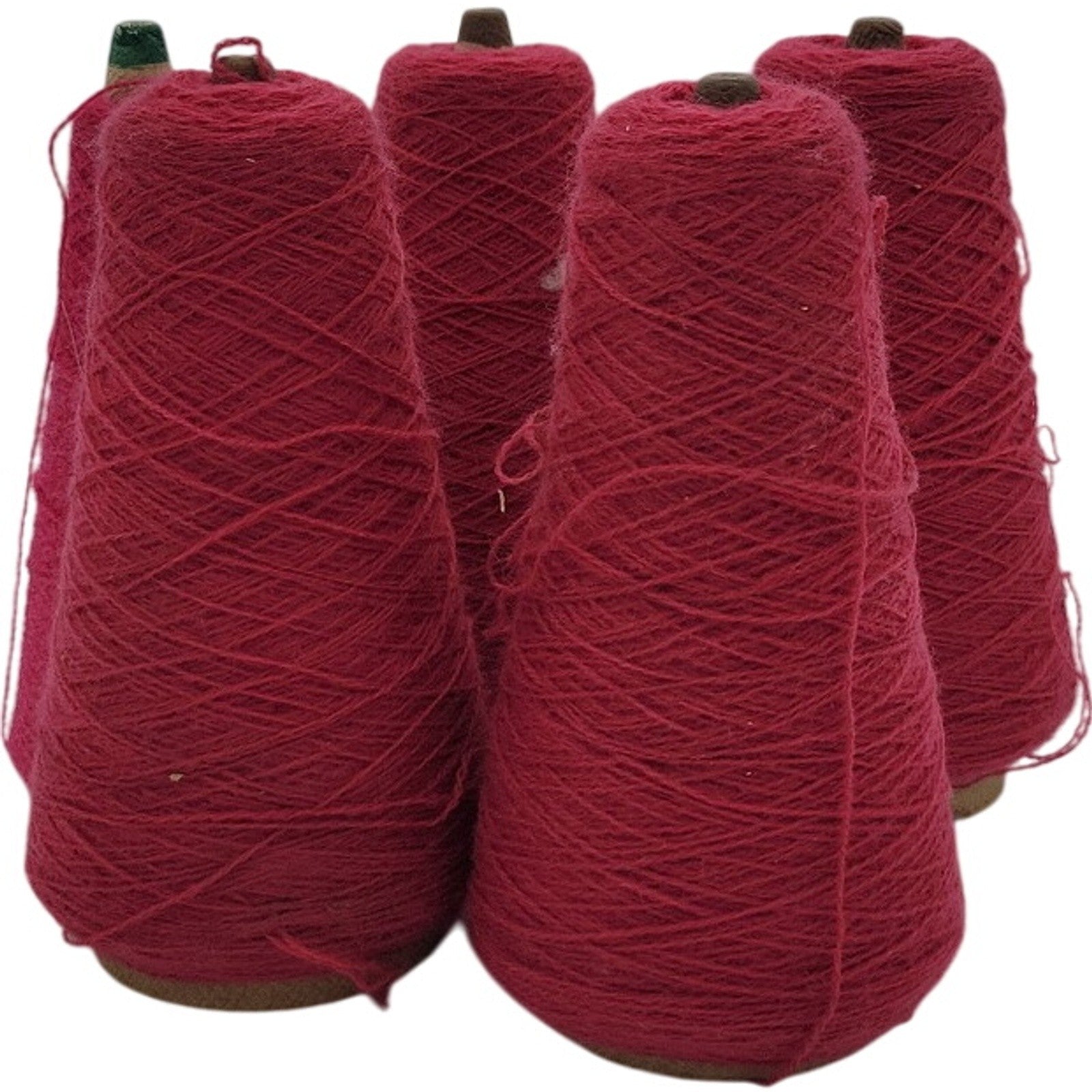 Vintage Templon 2/24 Raspberry Heather Yarn Cone S-83351 Lot of 5