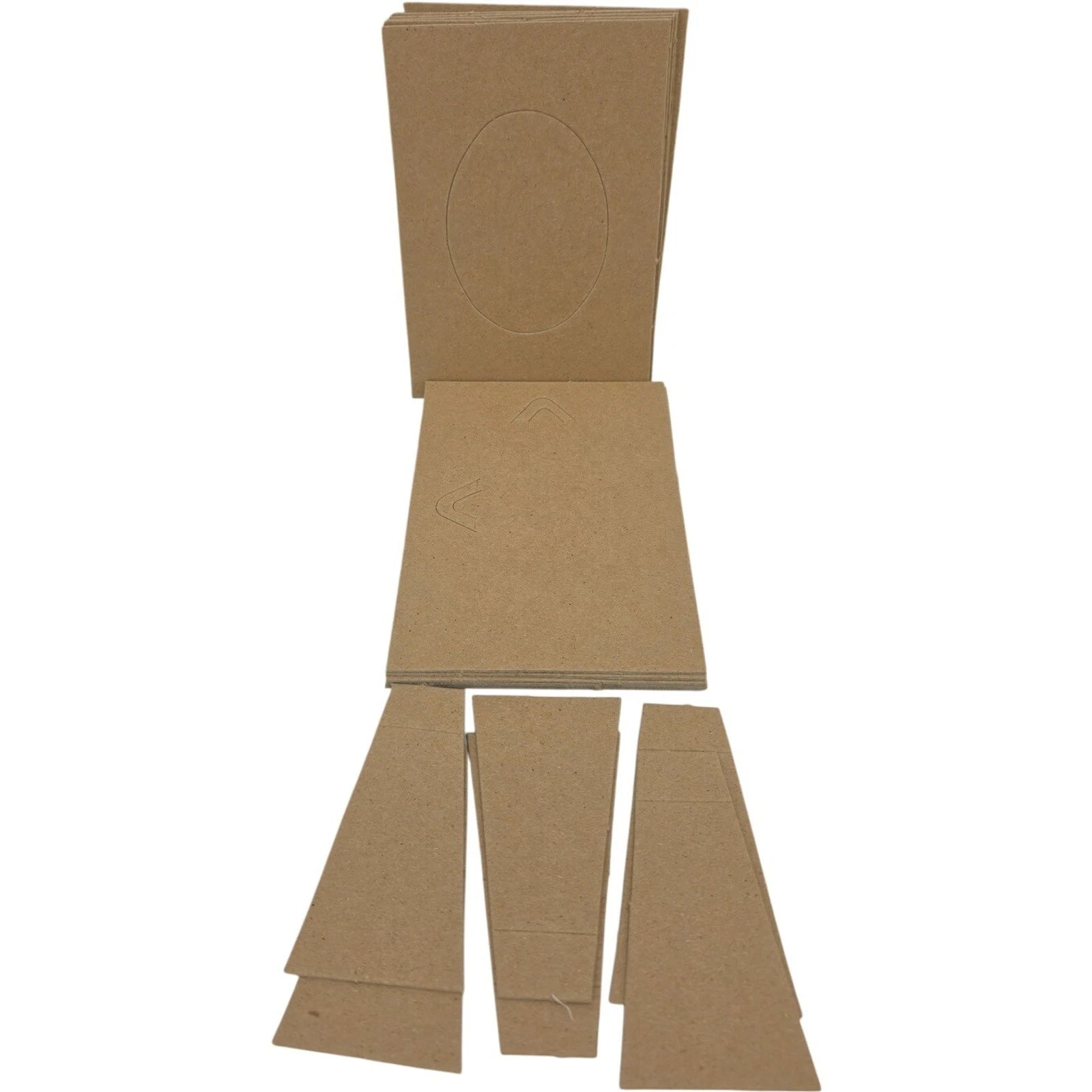 Assorted Cardboard Oval and Heart Mat Boards with Back Boards and Easel Stands
