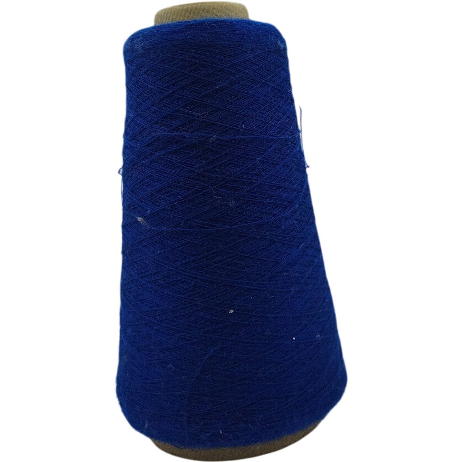 Vintage Royal Blue Weaving Knitting Crochet Fiber Arts Supply Cone Yarn