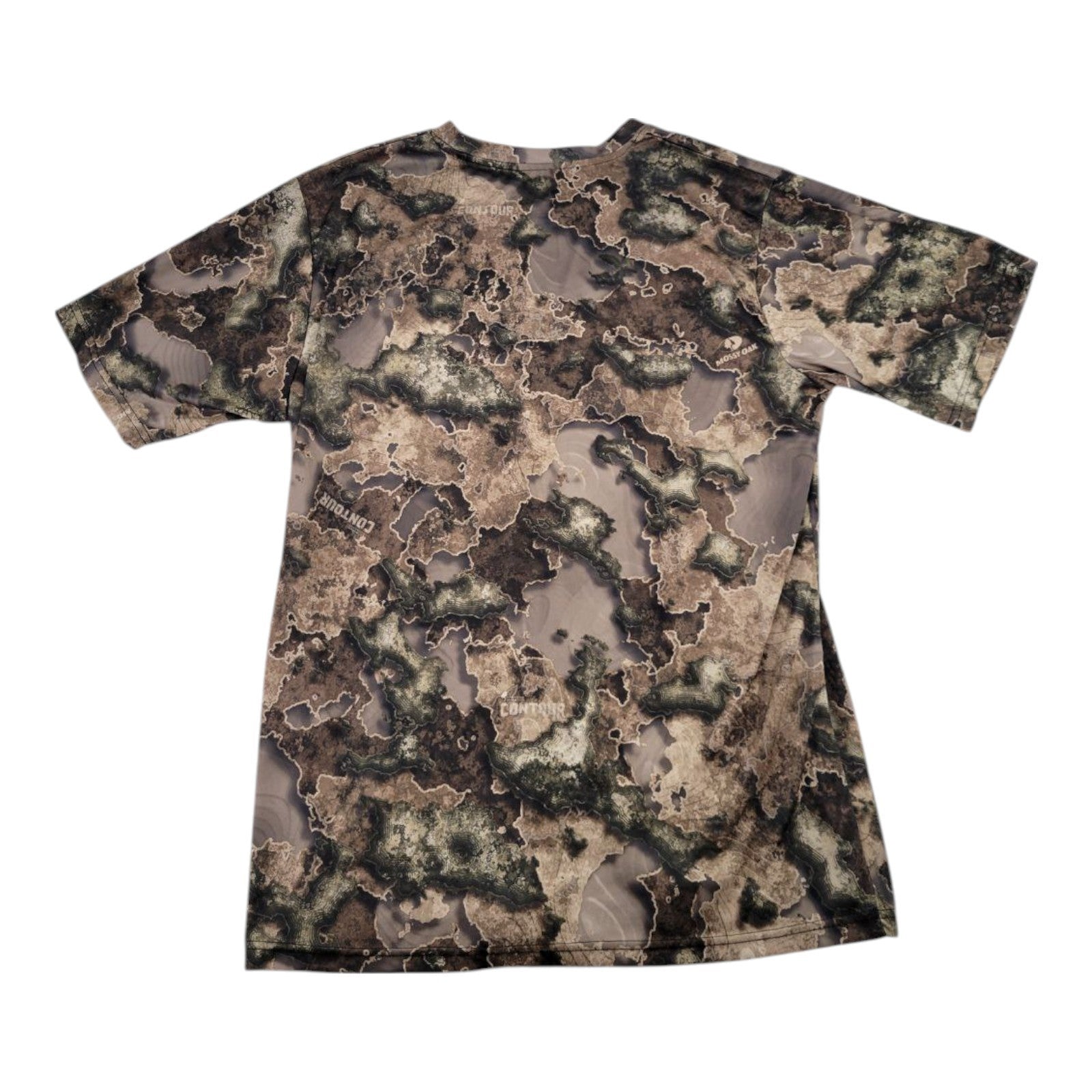 Mossy Oak Mens Camouflage Hunting Shirt Contour Camo Polyester Size XL