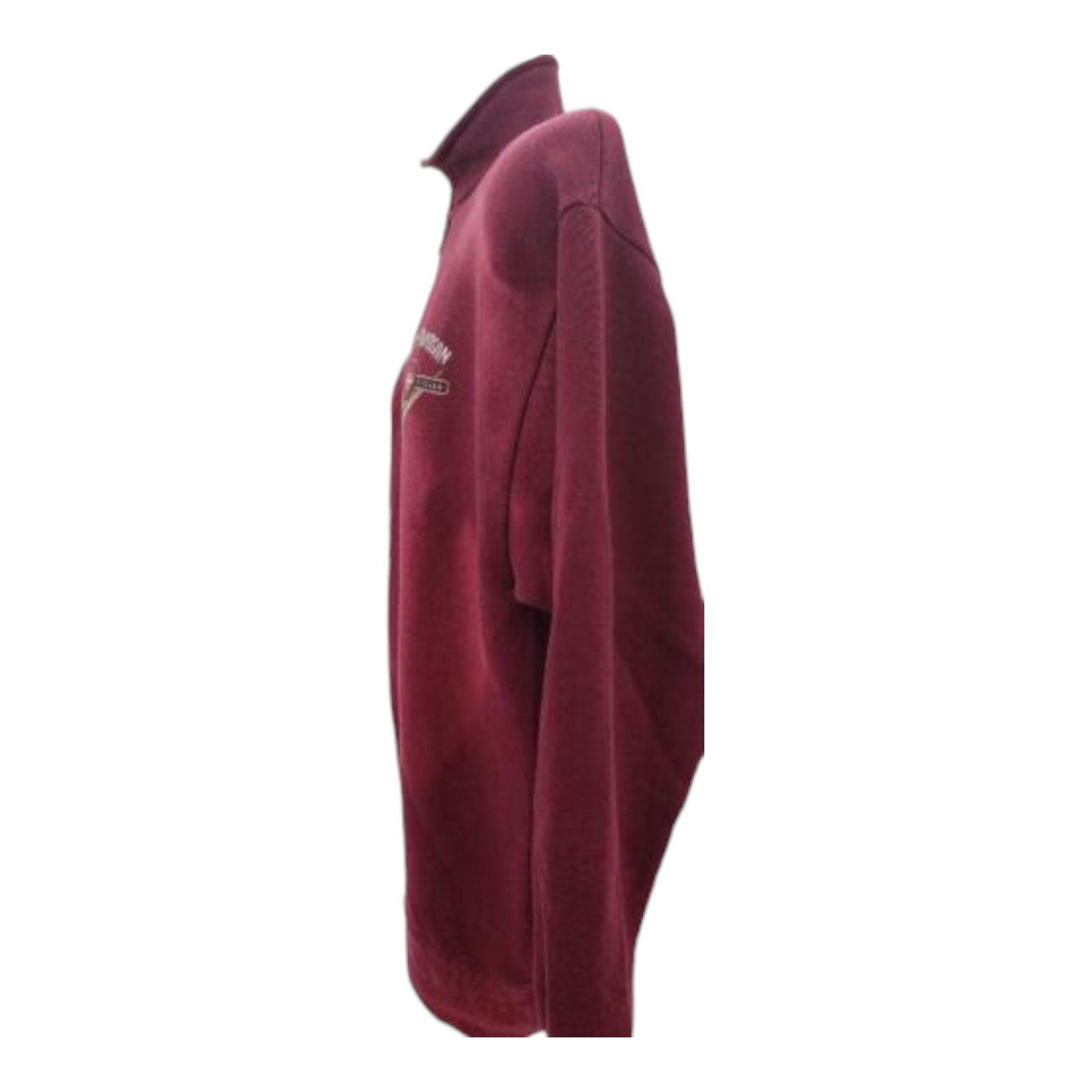 Vtg Harley Davidson Crystal River FL Mens Maroon 1/4 Zip Sweatshirt Size L