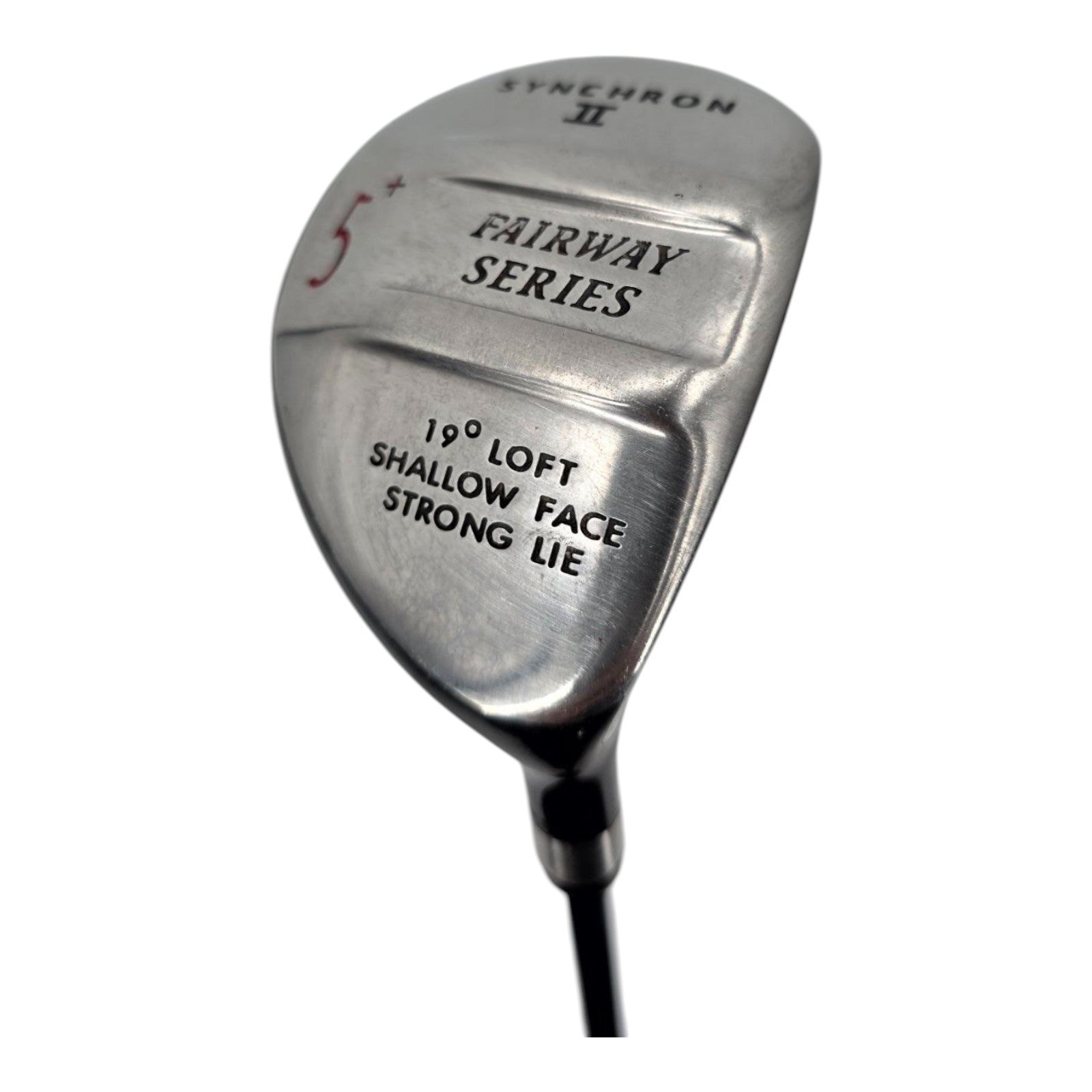 Synchron II Fairway Series 5+ Wood 19° Shallow Face Strong Lie Steel Shaft 42"