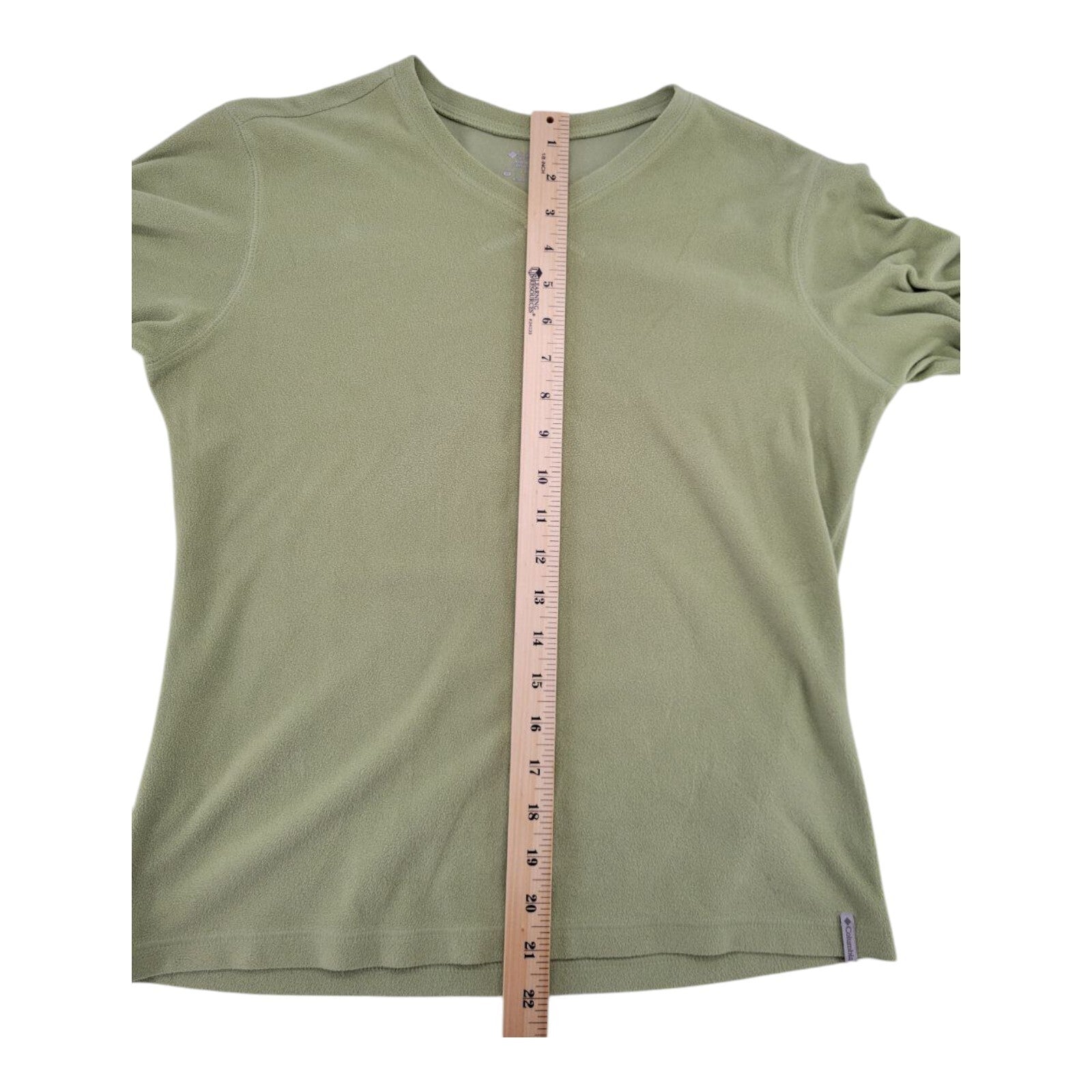 Columbia Womens Green Fleece Pullover Long Sleeve Top Size M