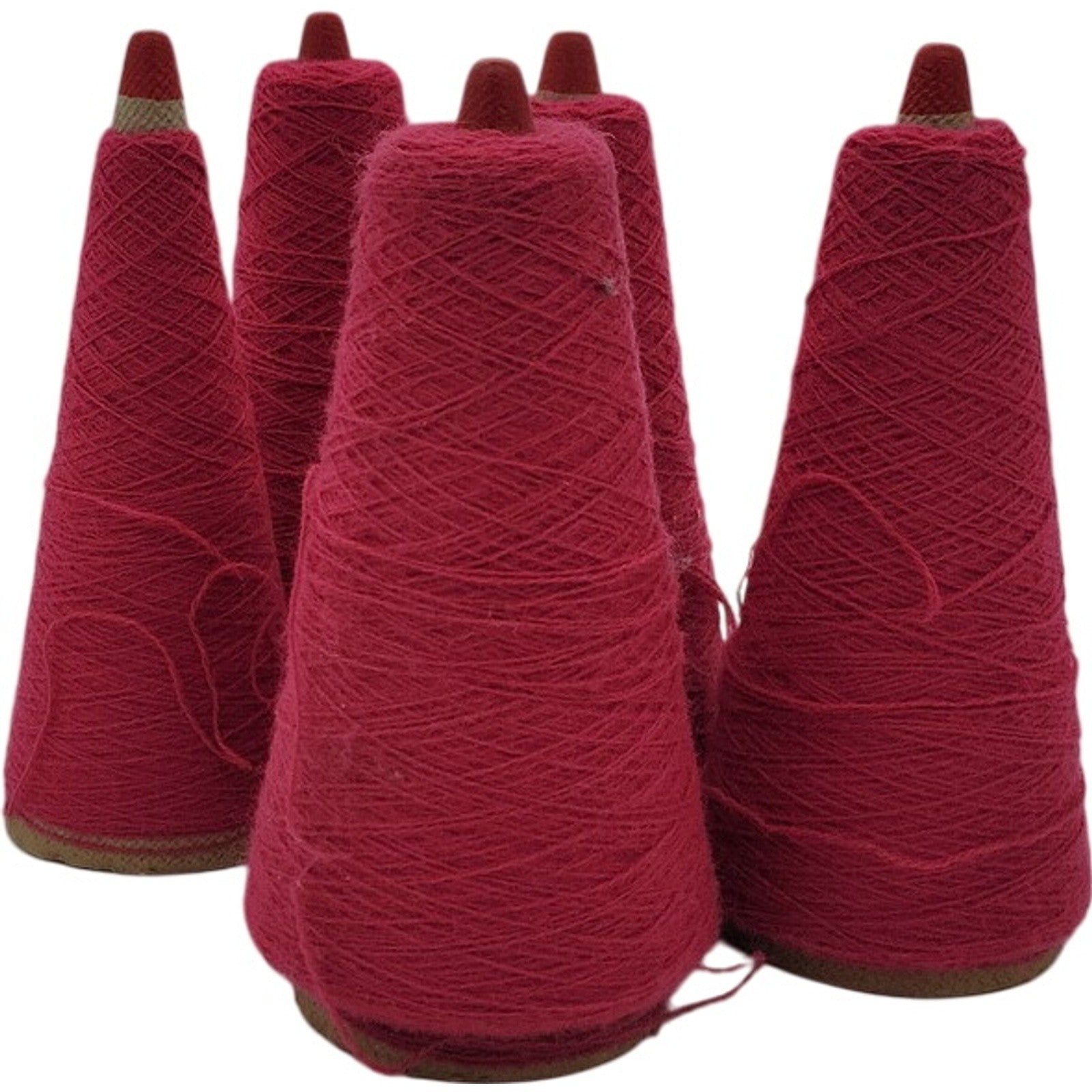 Vintage Phoenix Dye Works Federal Raspberry Yarn Cone 2/24 508141 Lot of 5
