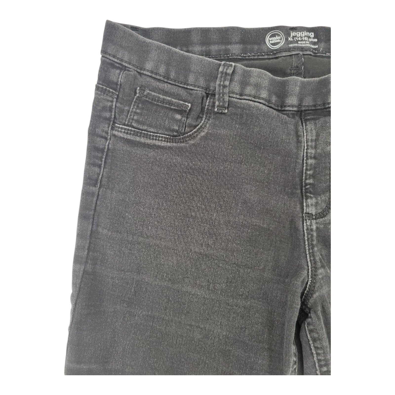 Wonder Nation Black Jegging Pants Girls Stretch Denim Size XL 14-16 Plus