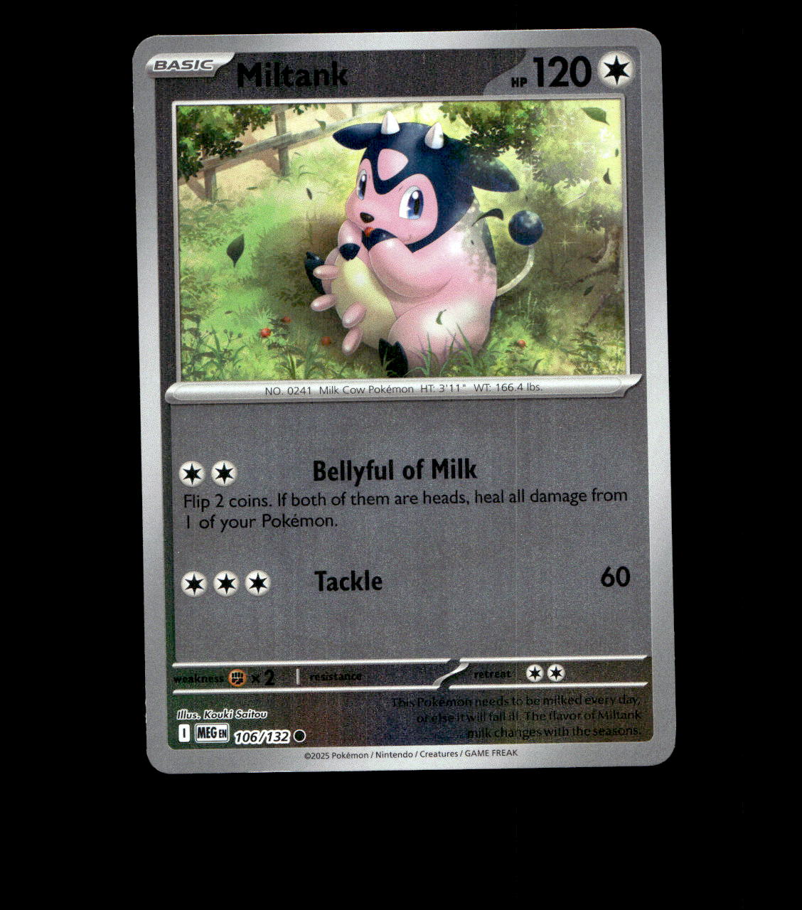 Miltank - 106/132 - Mega Evolution - Reverse Holo Near Mint