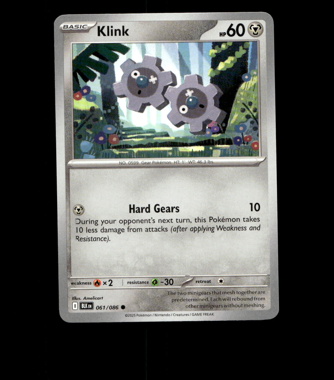 Klink - 061/086 - Black Bolt - Near Mint Non Holo