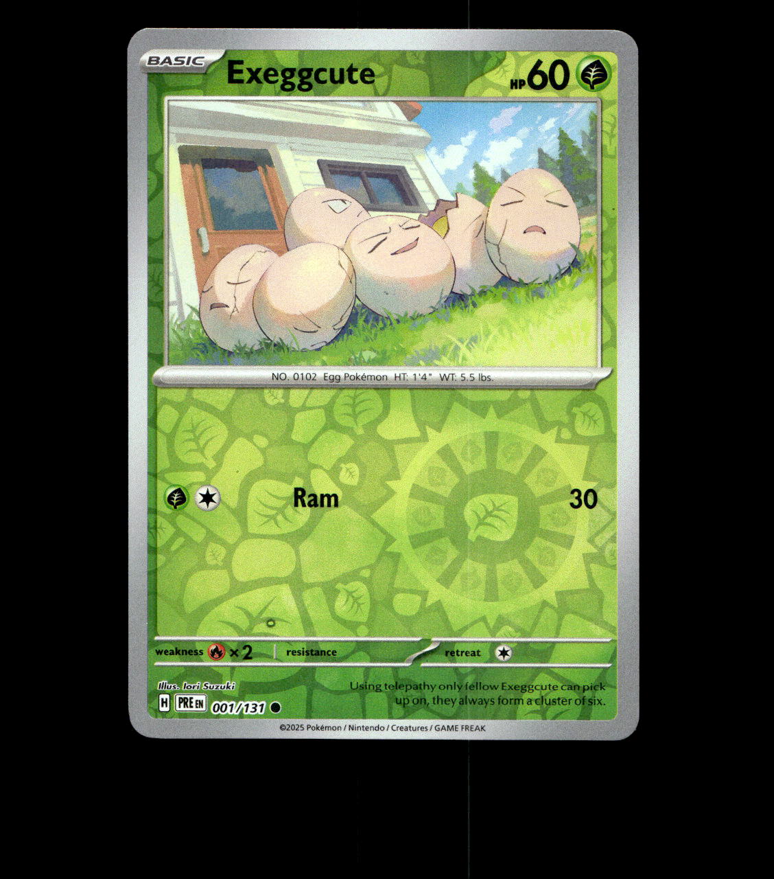 Exeggcute - 001/131 - Prismatic Evolutions - Reverse Holo Near Mint